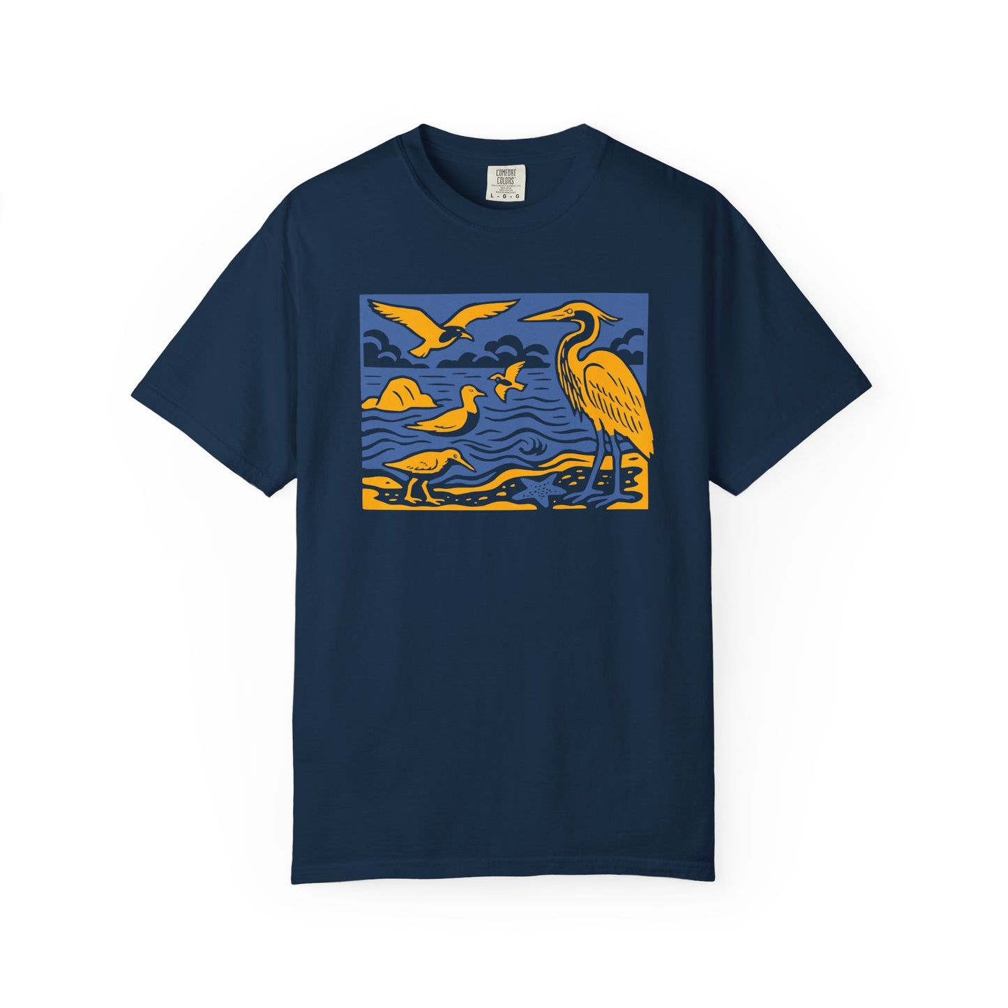 Colorful Nature Scene Unisex T-shirt, Bird T-shirt, Eco-friendly Tee, Summer Fashion, Outdoor Lover Gift