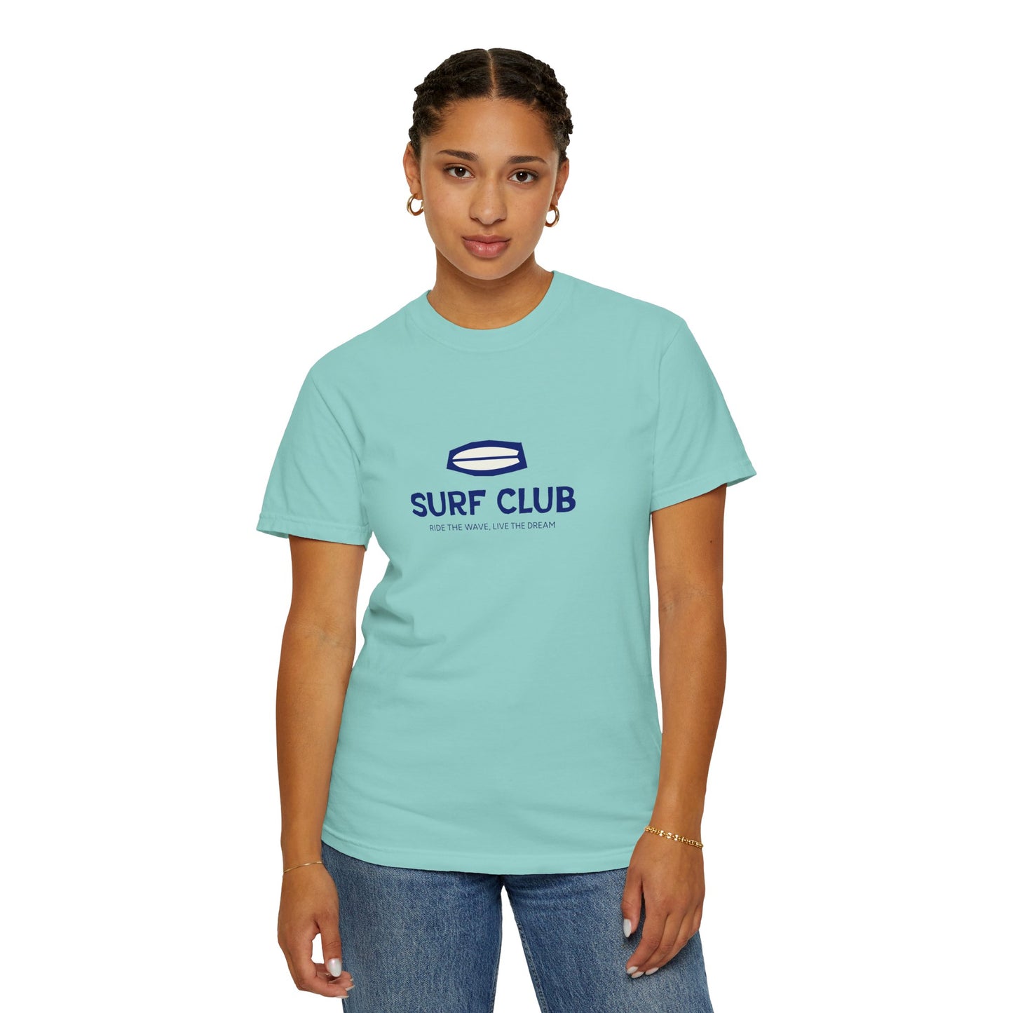 Surf Club Unisex Garment-Dyed T-shirt | Casual Beachwear, Summer Apparel, Surfing Gift, Vacation Outfit, Relaxed Fit