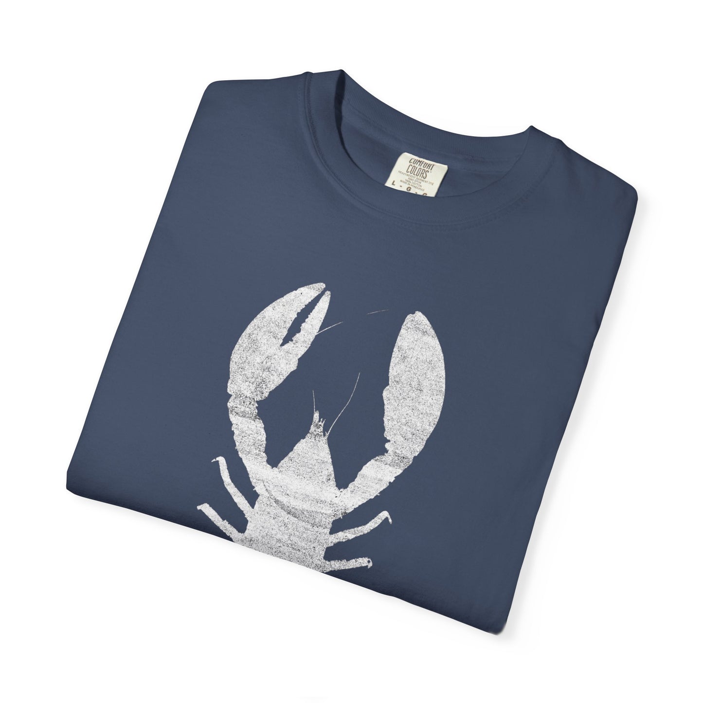 Vintage Wood Faded Lobster Graphic T-Shirt, 100% Ring-Spun Garment-Dyed Cotton
