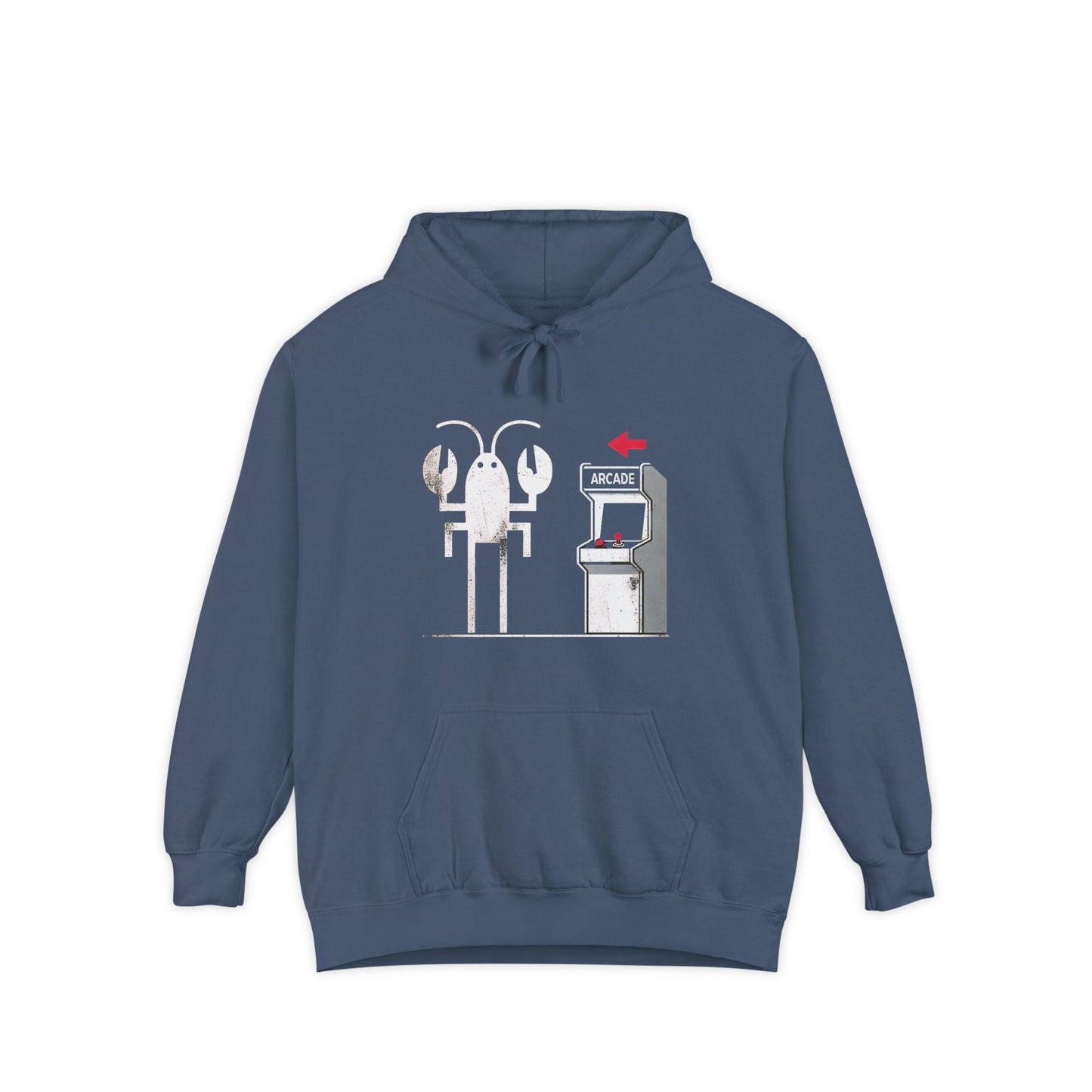 Lobster Arcade Unisex Hoodie, Fun Gift, Casual Wear, Cozy Sweater, Gamer Hoodie, Birthday Present, Seafood Lover Apparel