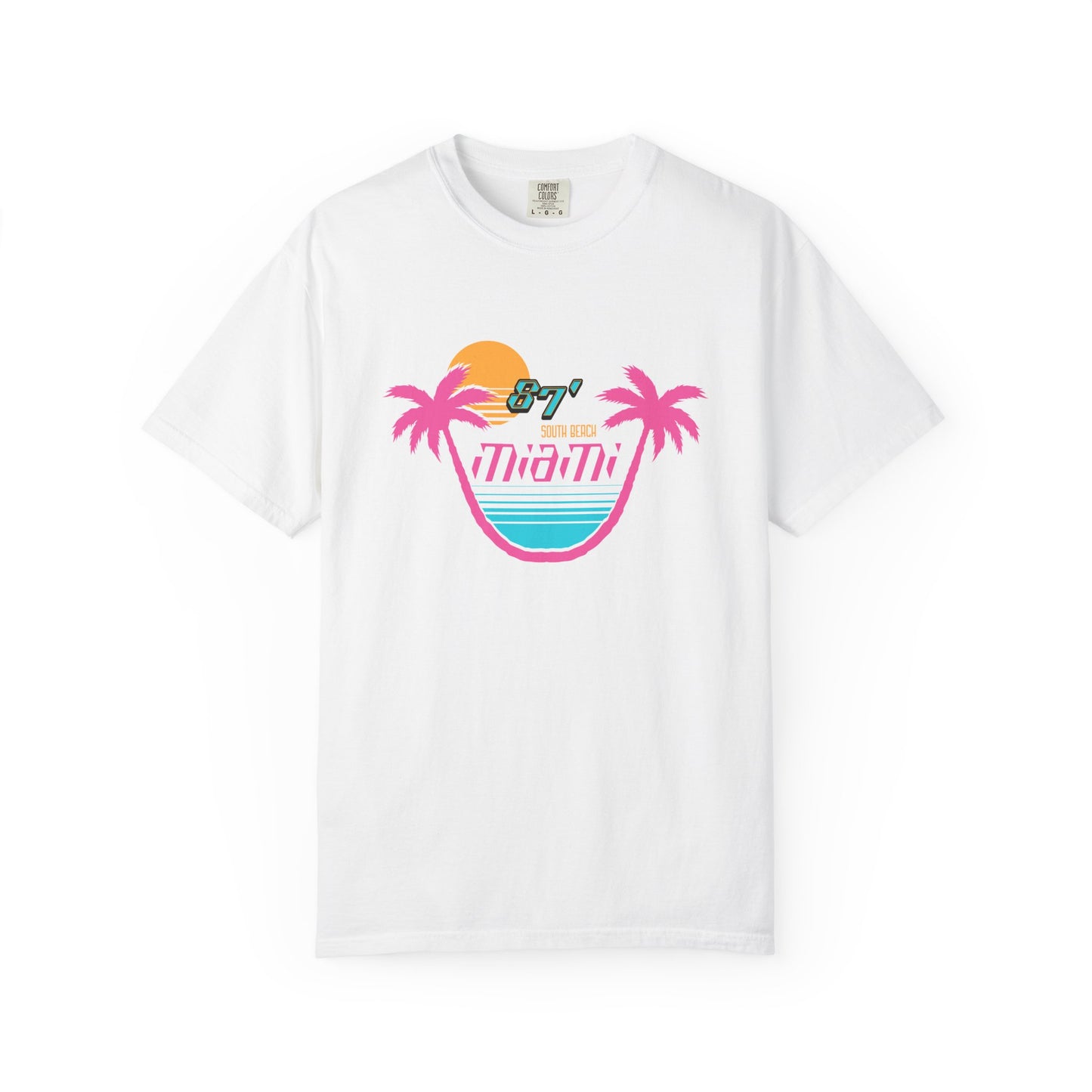 Miami Sunset Unisex T-Shirt, Summer Vibes Shirt, Beachwear, Vacation Tee, Gift for Him/Her, Casual Style