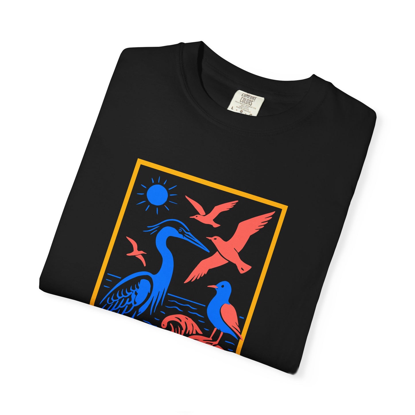 Vibrant Nature Garment-Dyed T-Shirt, Stylish Unisex Tee, Graphic Print Shirt, Casual Wear, Eco-Friendly Fashion