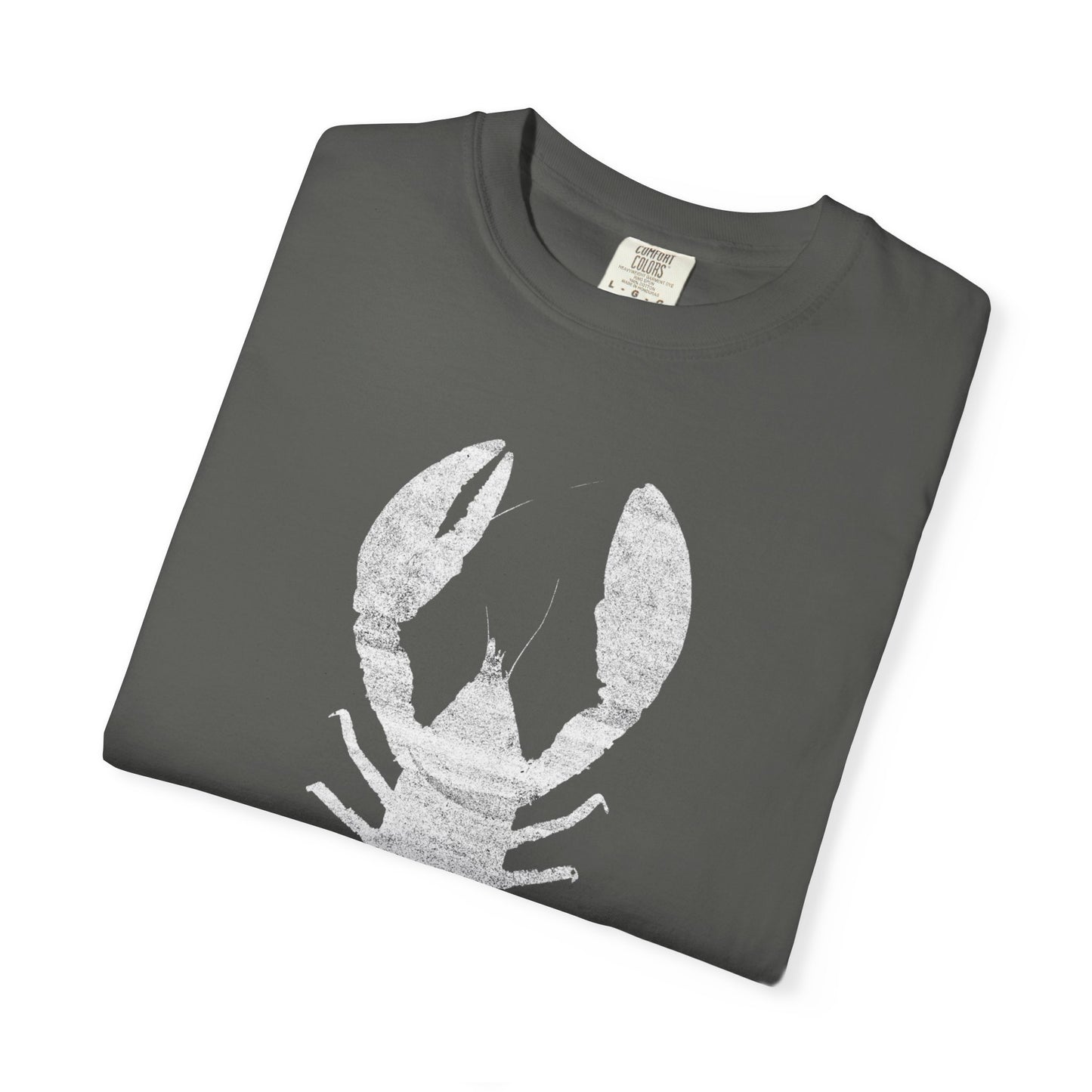 Vintage Wood Faded Lobster Graphic T-Shirt, 100% Ring-Spun Garment-Dyed Cotton