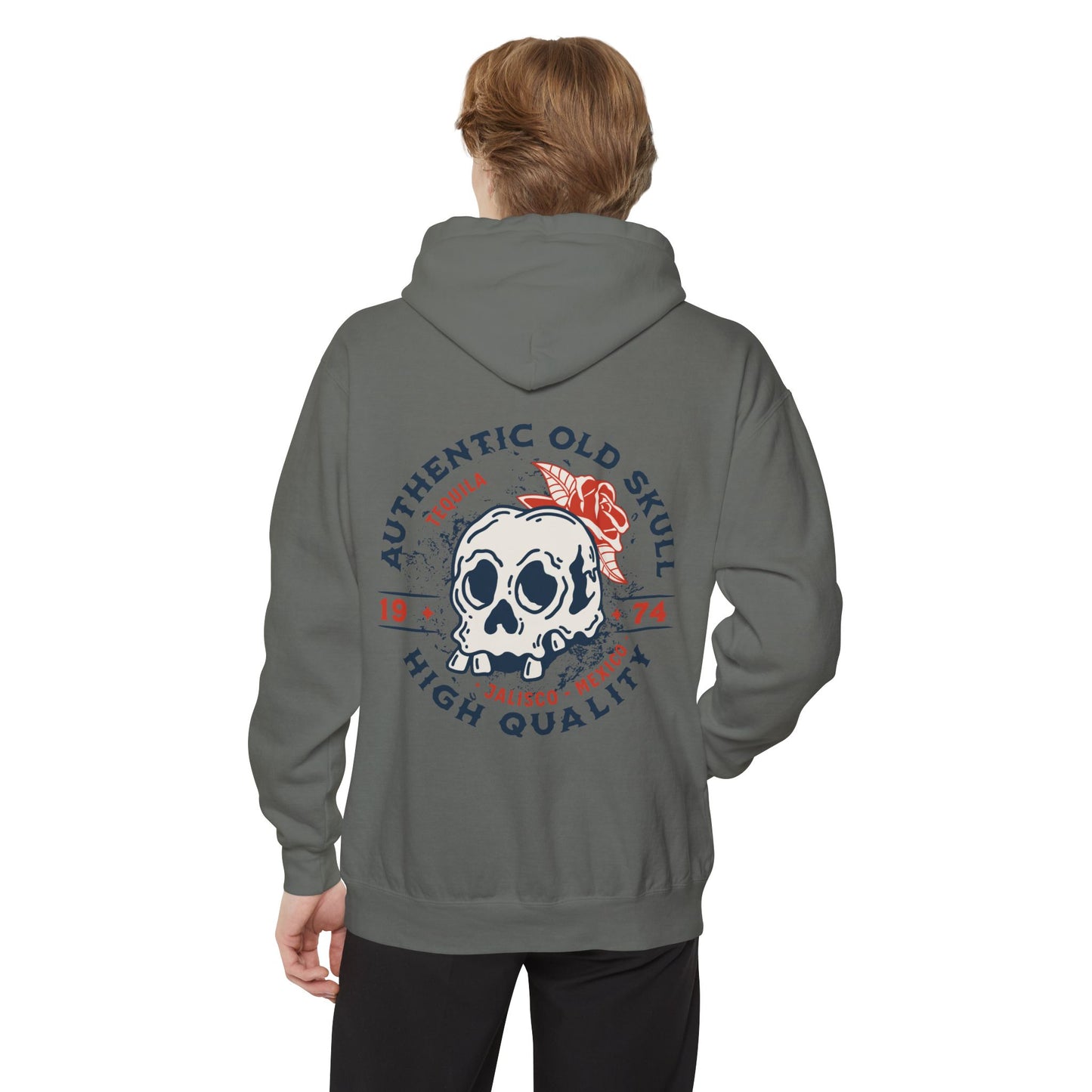 Skull Tequila Back Style Unisex Hoodie - Vintage Style, Comfortable, Ideal for Casual Outings, Gifts, Everyday Wear, Holiday Apparel