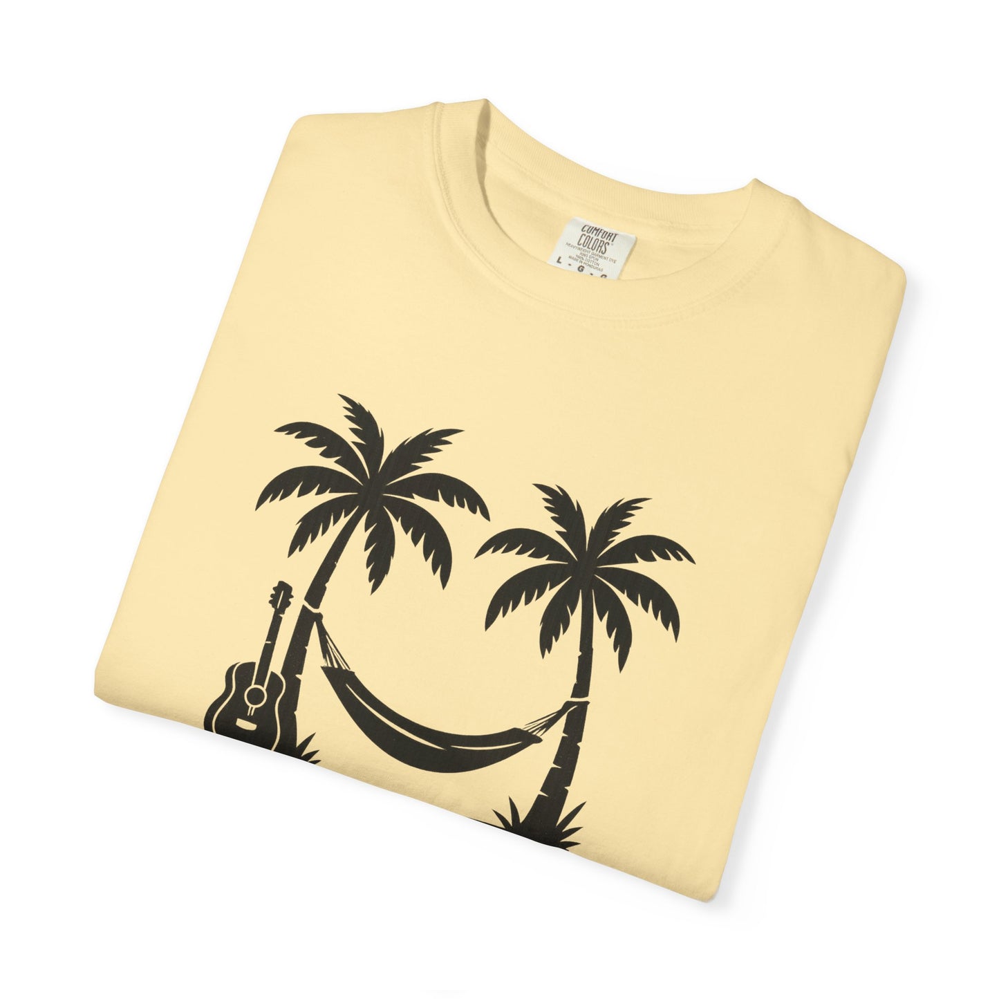 Tropical Vibes T-Shirt - Unisex Garment-Dyed Tee, Relaxing Beachwear, Cool Summer Style, Gift for Music Lovers, Vacation Outfit