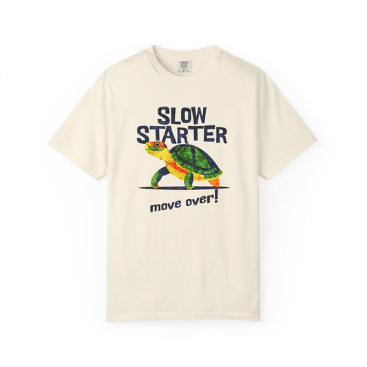 Slow Starter Turtle T-shirt, 100% Ring-Spun Garment-Dyed Cotton