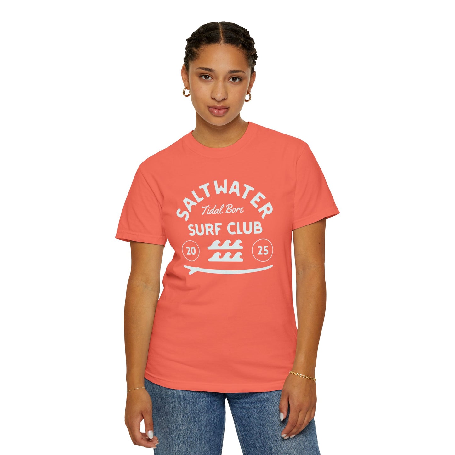 Surf Club Unisex T-Shirt, Eco-Friendly Tee, Beachwear, Casual Summer Apparel, Gift for Surfers, Coastal Vibe