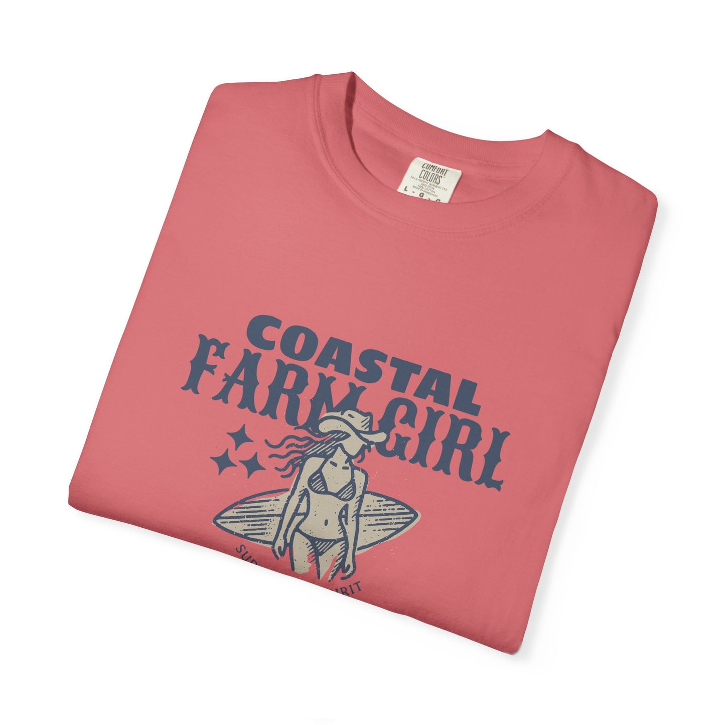 Coastal Farm Girl T-shirt, Unisex Tee for Beach Lovers, Casual Summer Wear, Gift for Surf & Farm Enthusiasts, Vintage Style Cotton Top