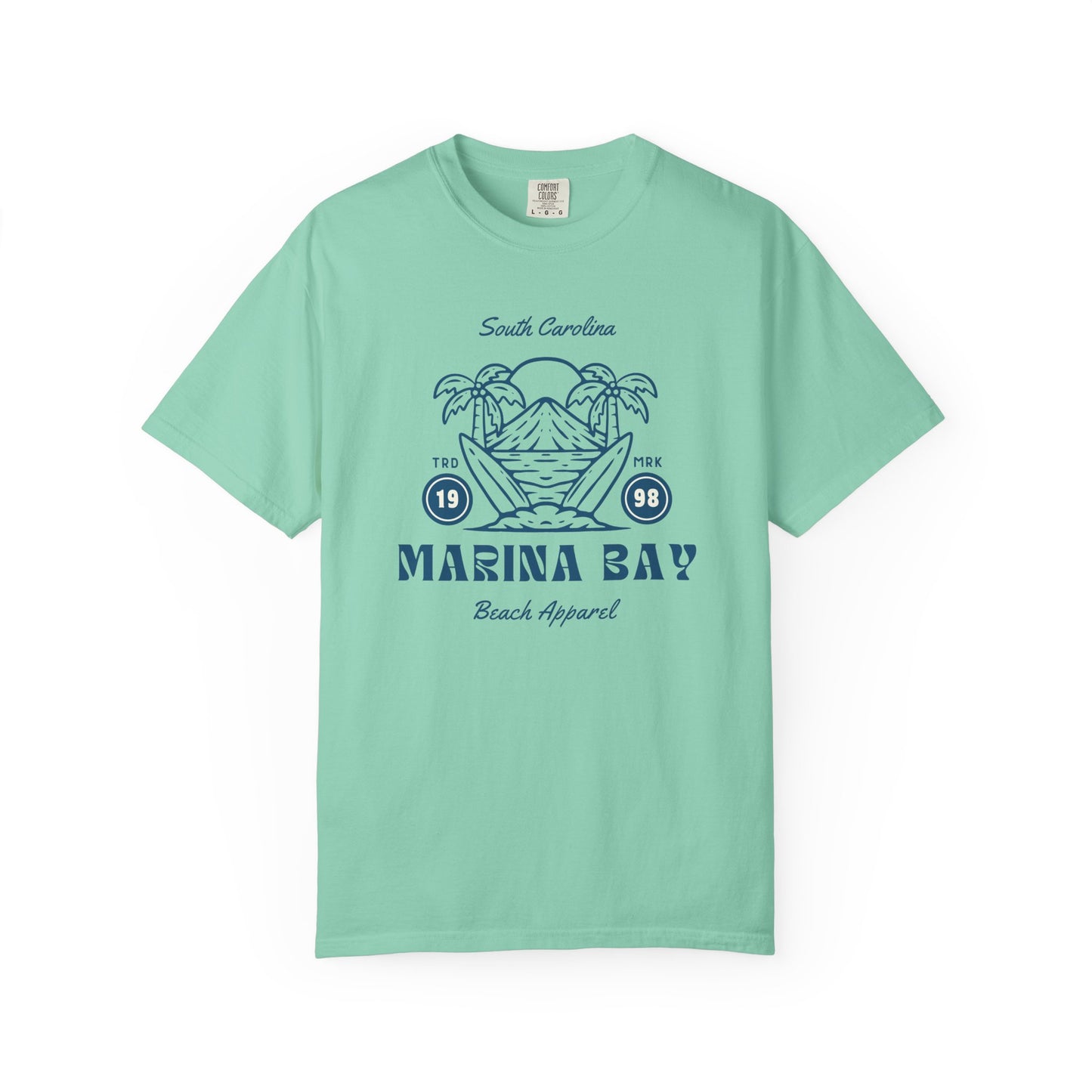 Marina Bay Beach T-Shirt | Comfy Casual Tee for Summer, Vacation Souvenir, Gift for Ocean Lovers, Trending Graphic Tee