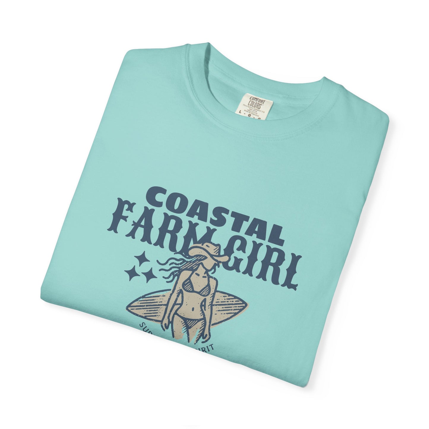 Coastal Farm Girl T-shirt, Unisex Tee for Beach Lovers, Casual Summer Wear, Gift for Surf & Farm Enthusiasts, Vintage Style Cotton Top