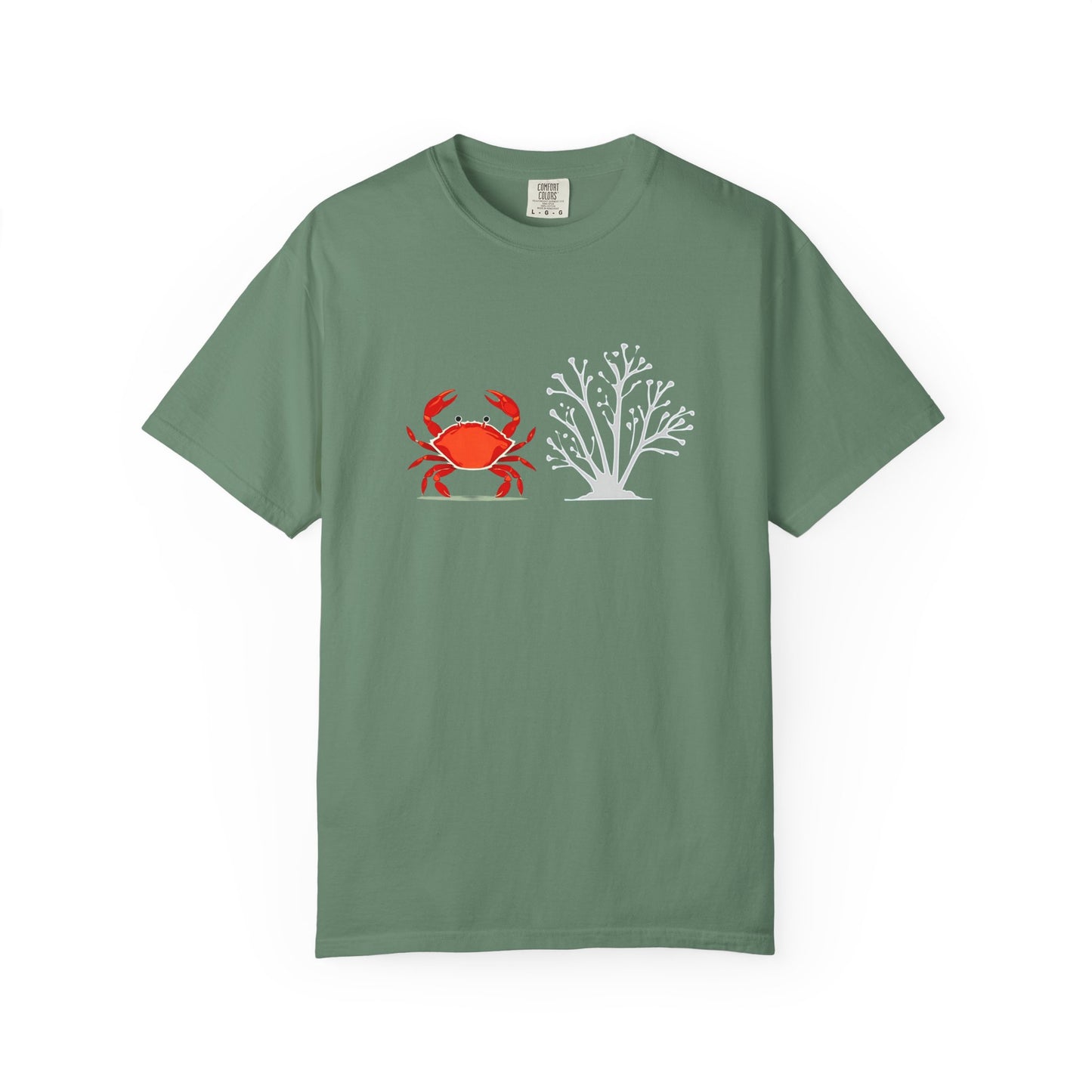 Red Grab And Sun Burnt Coral T-Shirt, 100% Ring-Spun Garment-Dyed Cotton