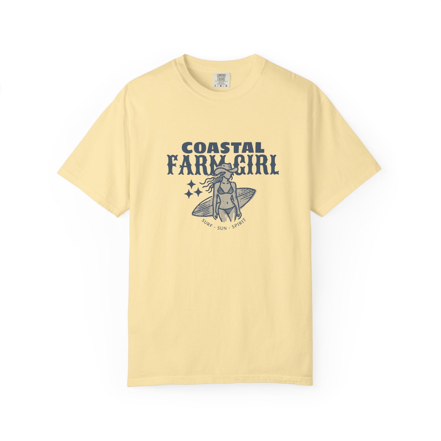Coastal Farm Girl T-shirt, Unisex Tee for Beach Lovers, Casual Summer Wear, Gift for Surf & Farm Enthusiasts, Vintage Style Cotton Top