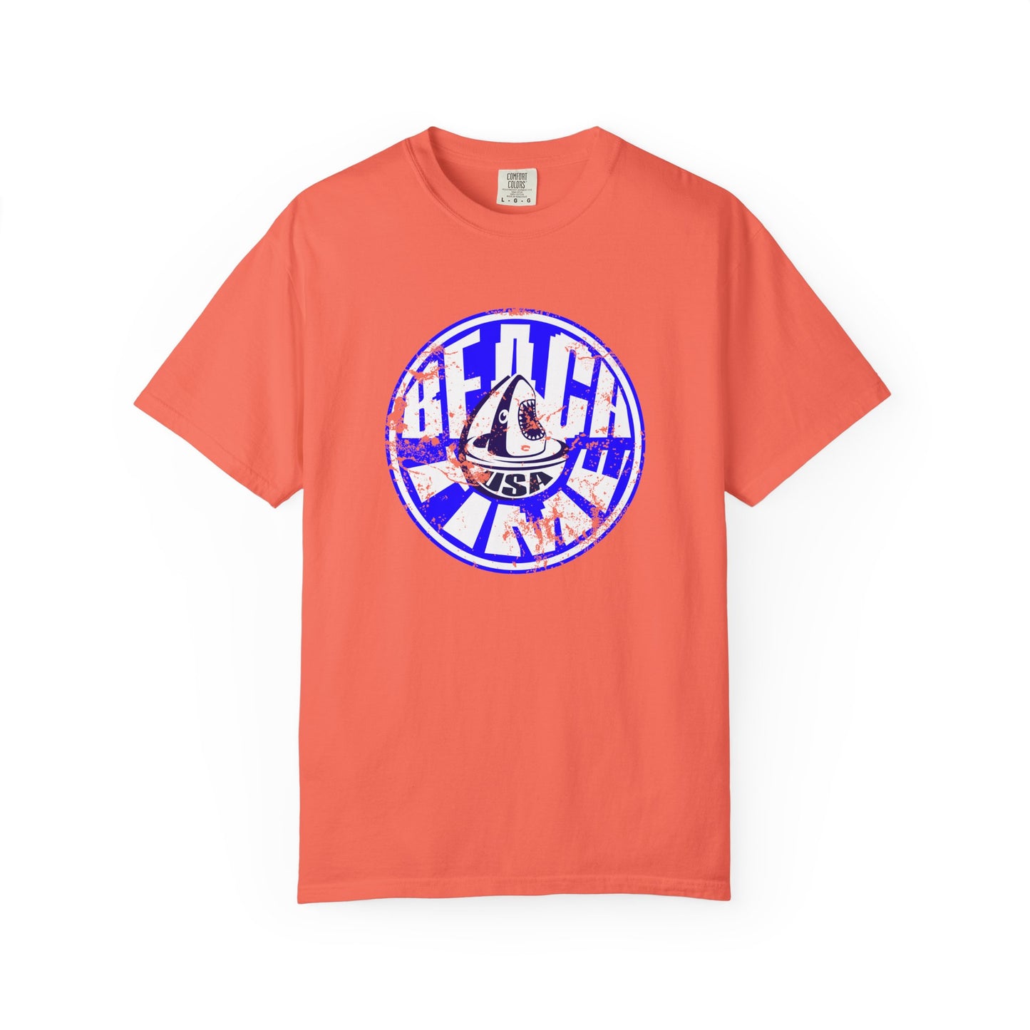 Beach Time USA Vibes Garment-Dyed T-shirt, 100% Ring-Spun Cotton