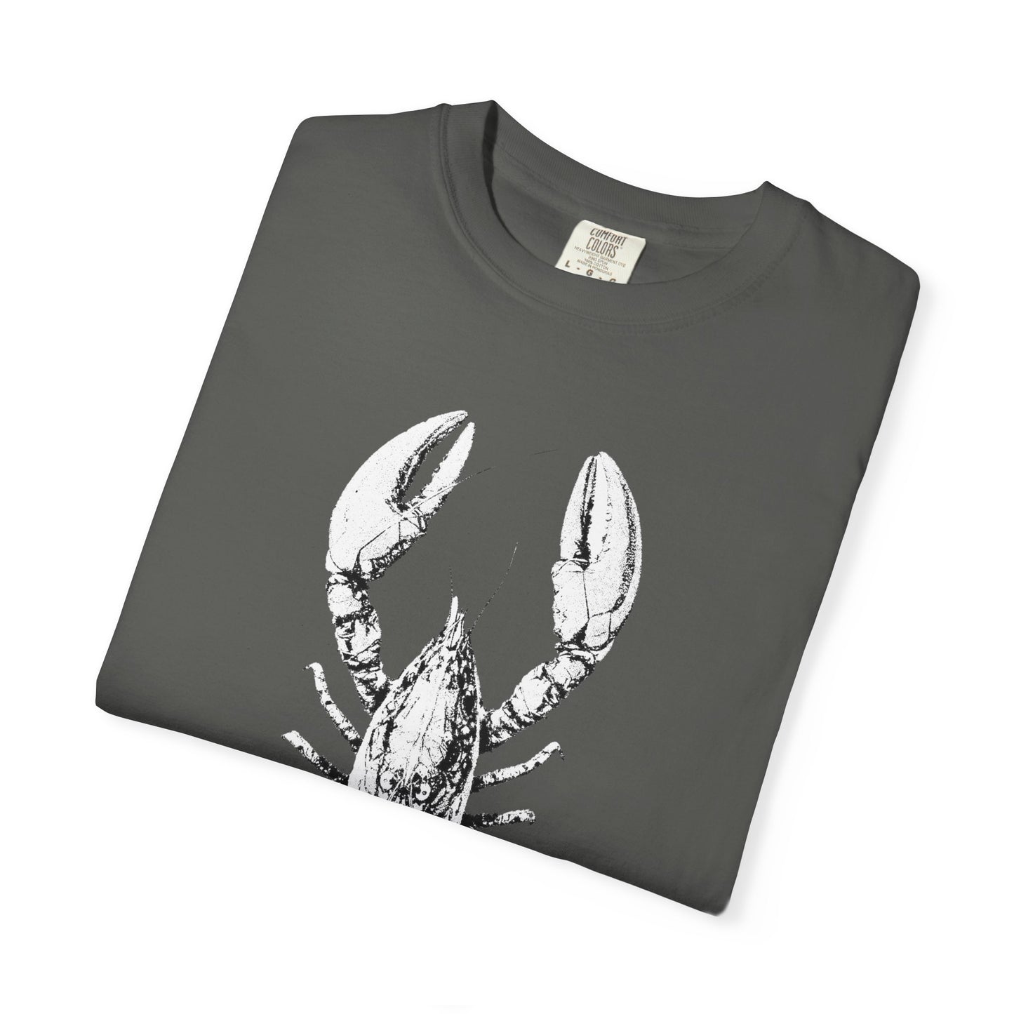 Big White Lobster Graphic T-Shirt, 100% Ring-Spun Garment-Dyed Cotton