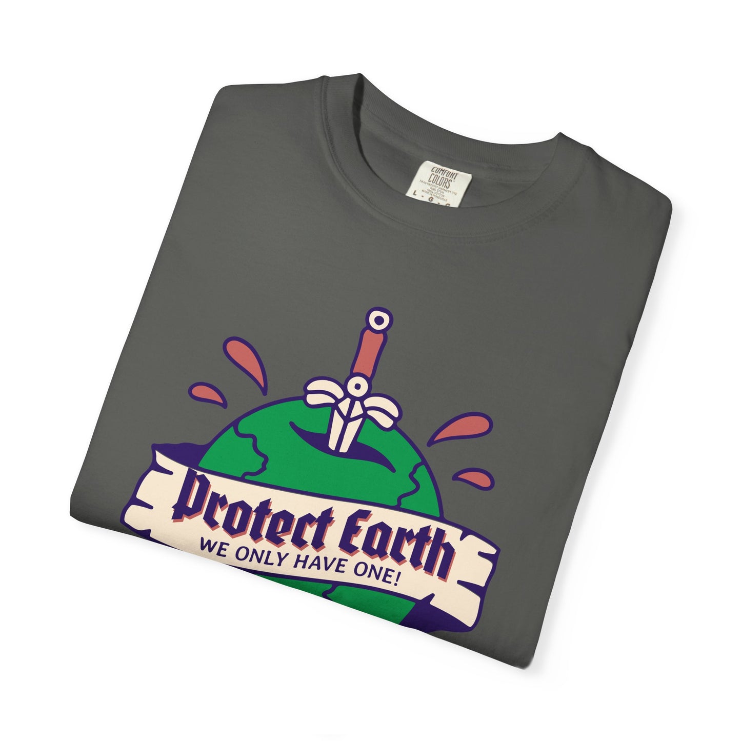 Earth Protection T-Shirt, 100% Ring-Spun Garment-Dyed Cotton