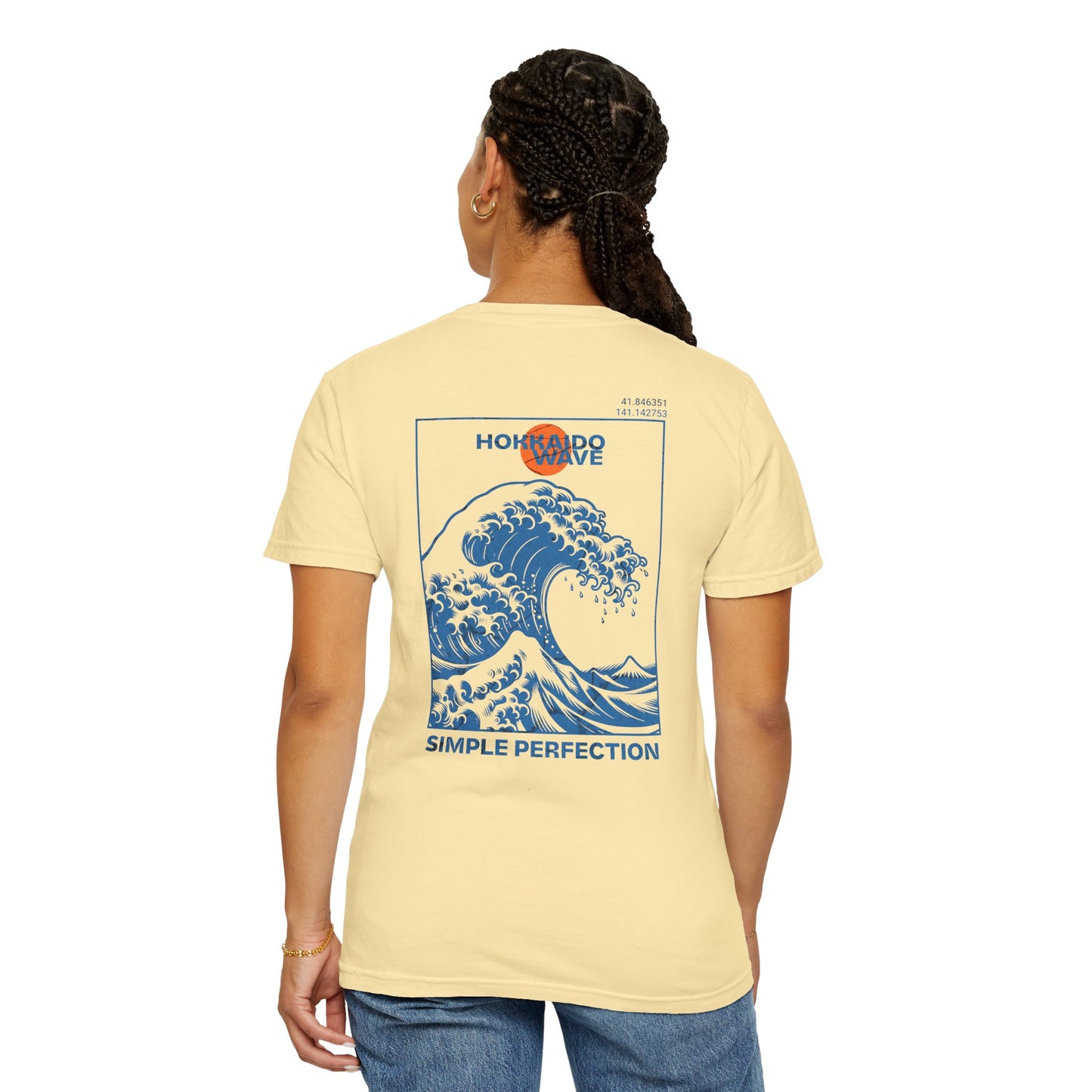 Hokkaido Wave Graphic Tee - Casual Unisex Shirt, Eco-Friendly Apparel, Summer Outfit, Beach Wear, Gift for Ocean Lovers