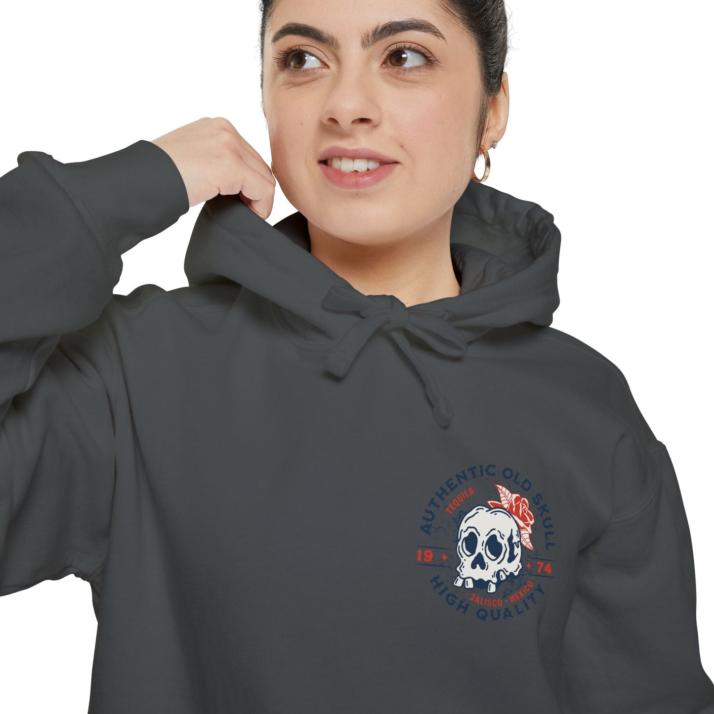 Skull Tequila Back Style Unisex Hoodie - Vintage Style, Comfortable, Ideal for Casual Outings, Gifts, Everyday Wear, Holiday Apparel