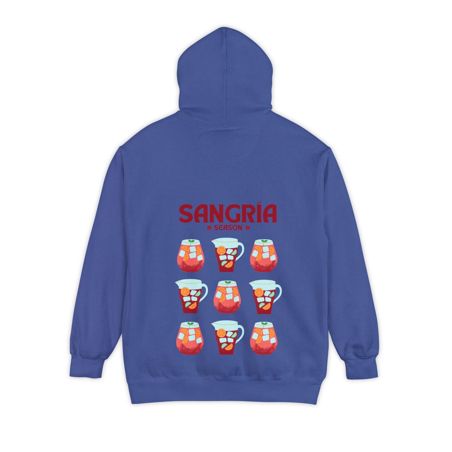 Sangria Vibes Hoodie - Chill Unisex Garment-Dyed Sweatshirt, Perfect for Parties, Festivals, Summer Celebrations, Drink Lovers, Cozy Apparel