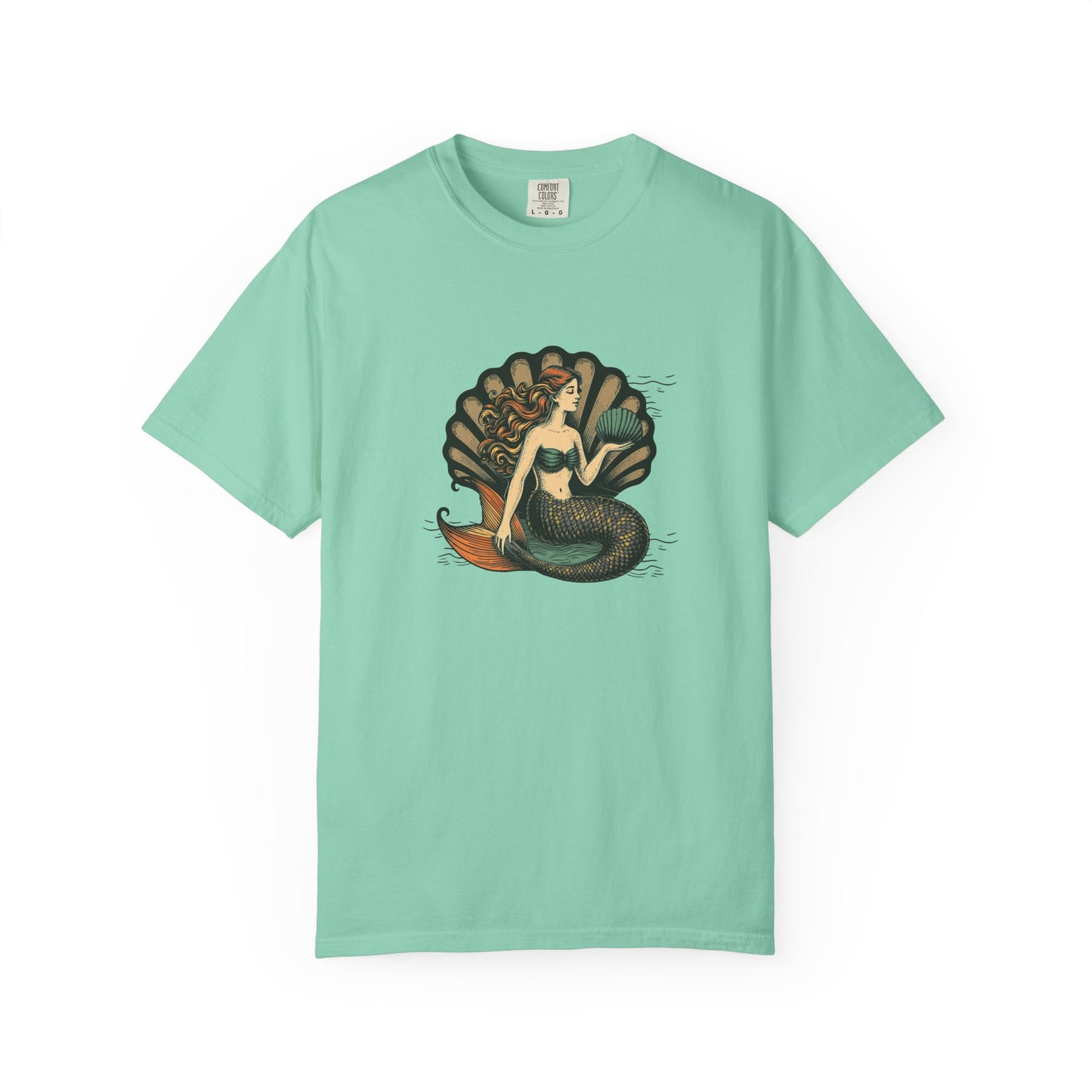 Mermaid T-Shirt, Summer Tee, Gift for Beach Lovers, Vintage Style, Unisex Casual Wear, Ocean Vibe Clothing, Eco-Friendly Fashion