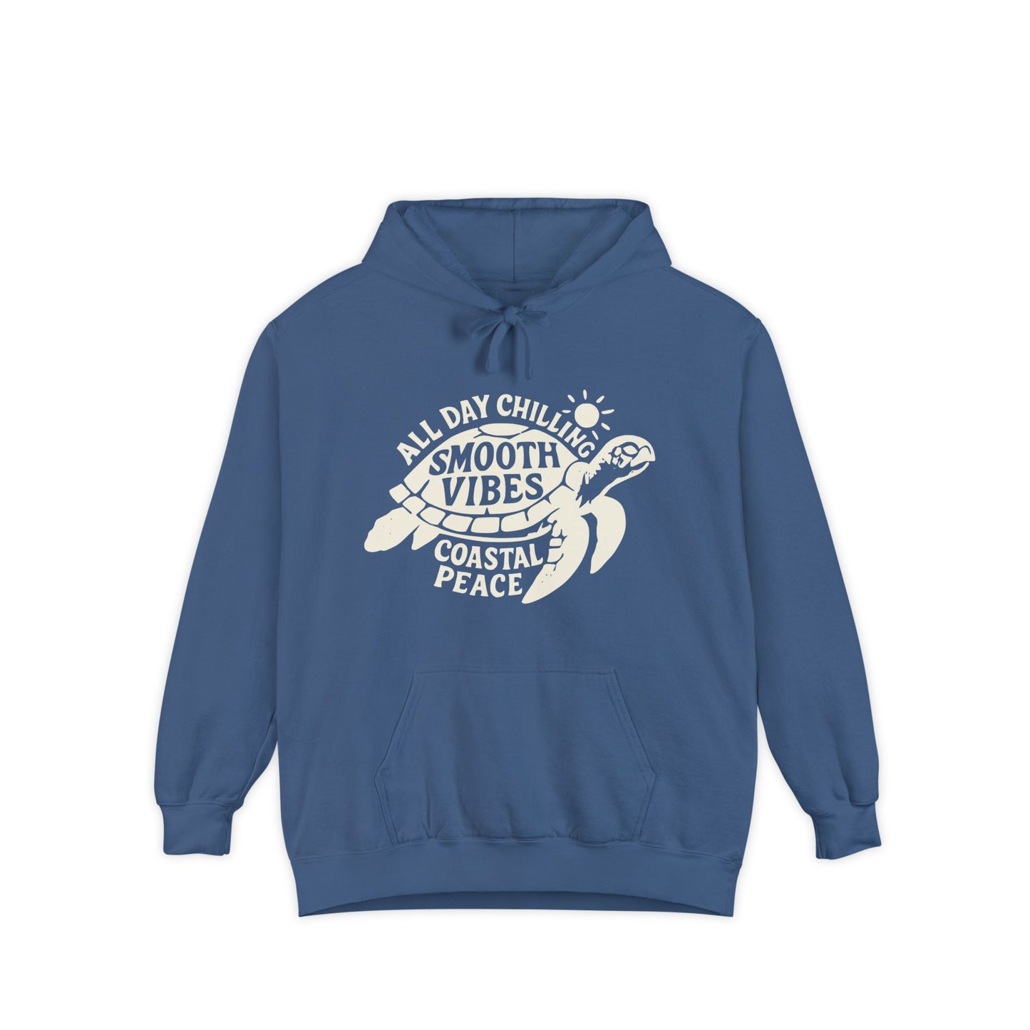 Coastal Peace Hoodie, All Day Chillin Sweatshirt, Unisex Casual Wear, Summer Beach Style, Gift for Relaxation Lovers