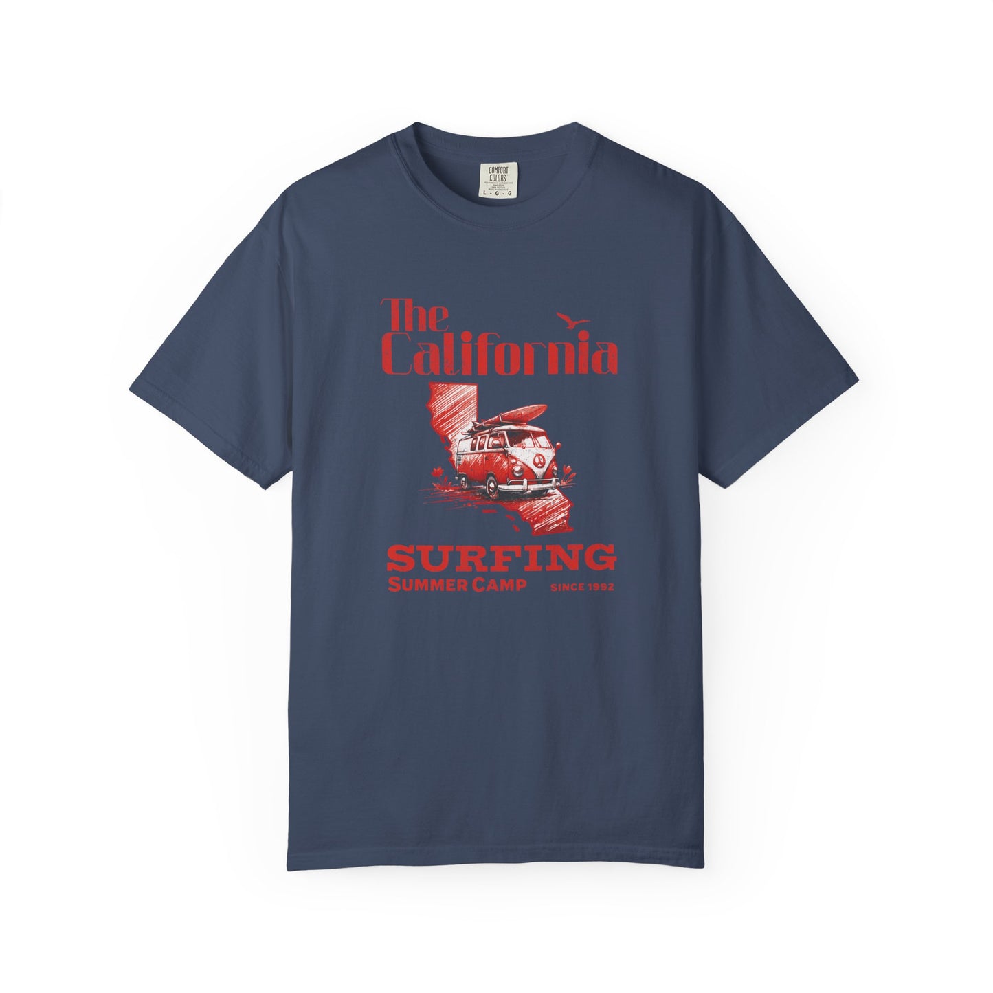 California Surf Camp Unisex T-Shirt, Summer Vibes Tee, Beach Lovers Gift, Men's and Women's Casual Wear, Retro Surfing Apparel