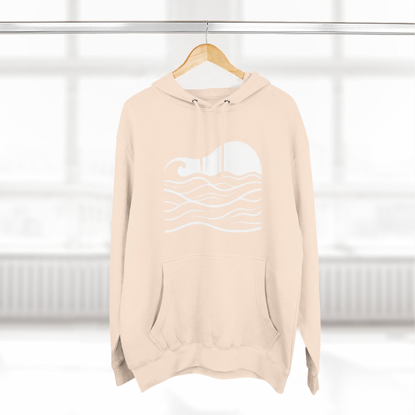 Atlantic Ocean Wave Fleece Hoodie - Cozy Surf-Inspired Sweatshirt, Beach Lover Gift, Winter Apparel, Casual Wear, Perfect for Surfing Trips!