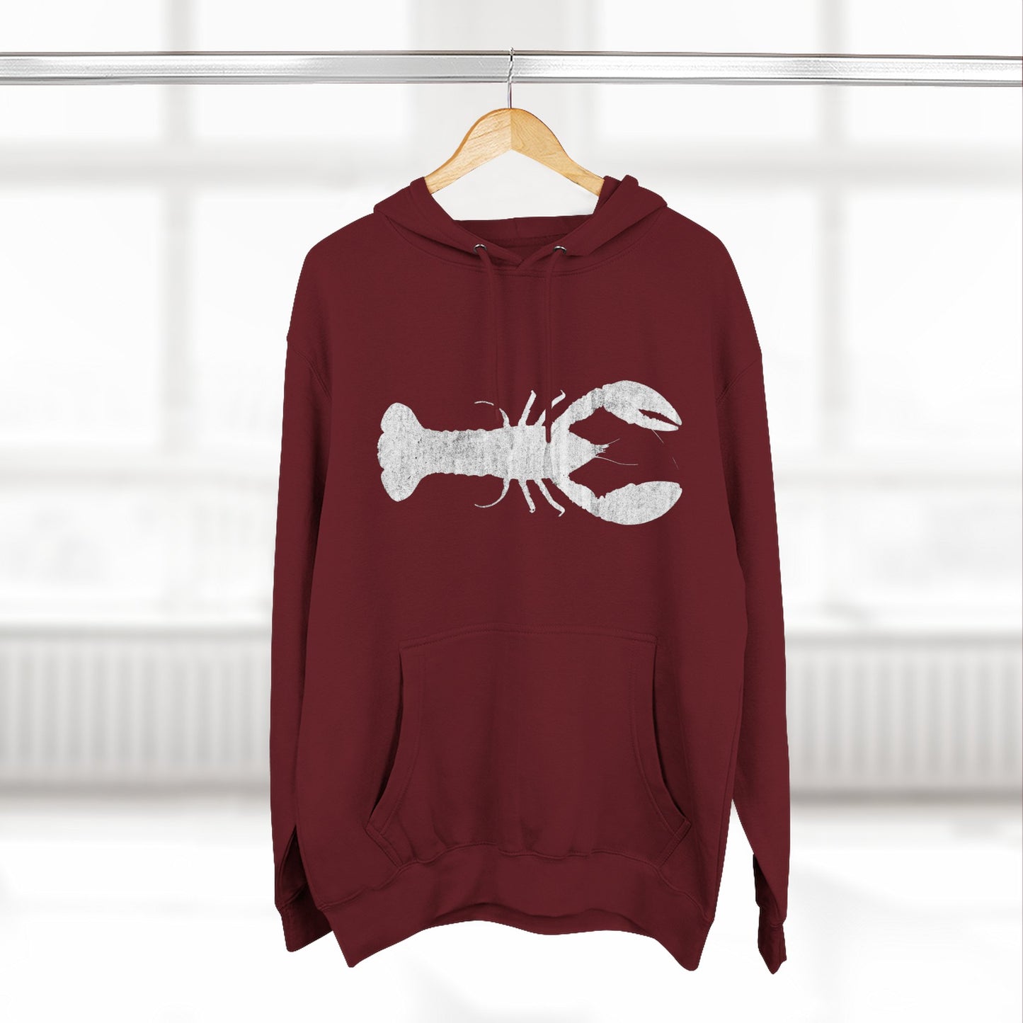 Lobster Fleece Hoodie - Cozy Pullover for Seafood Lovers, Casual Wear, Beach Days, Gift for Grill Masters, Maritime Style