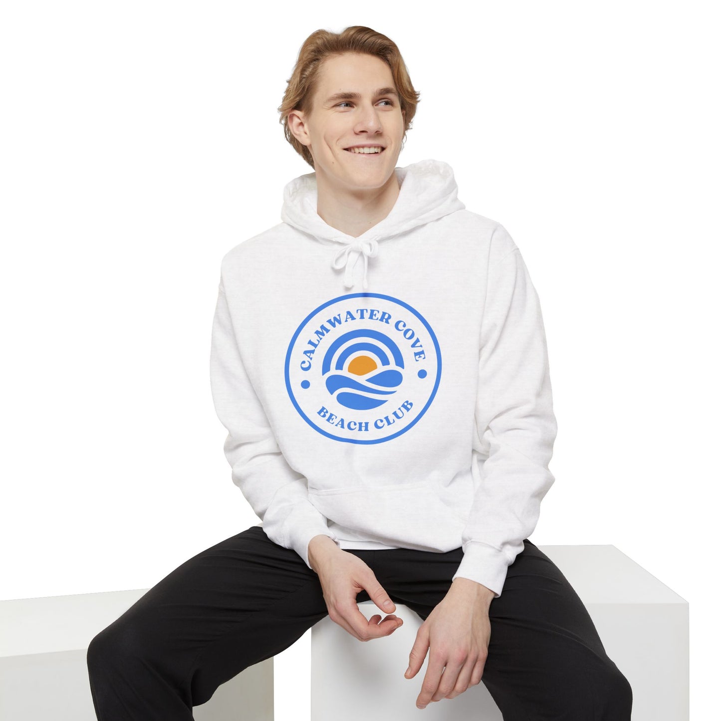 Beach Club Hoodie, Casual Comfortable Sweatshirt, Summer Vacation Apparel, Gift for Him/Her, Coastal Style Fashion