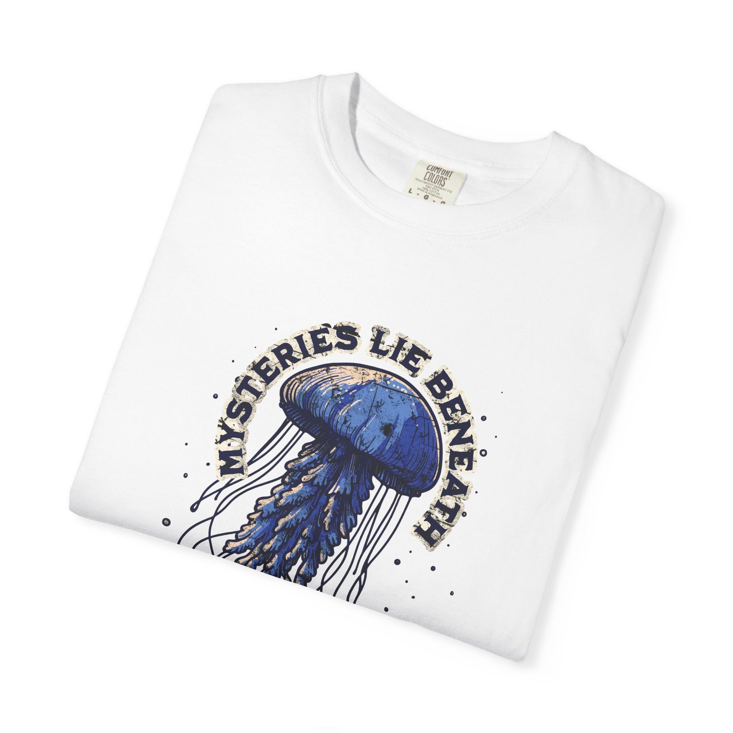 Mystical Jellyfish Exploration Tee | Unisex Garment-Dyed T-shirt for Adventurers, Beach Lovers, Gifts, Casual Wear, Summer Vibes