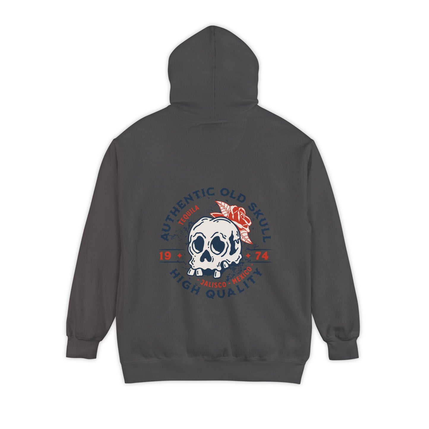 Skull Tequila Back Style Unisex Hoodie - Vintage Style, Comfortable, Ideal for Casual Outings, Gifts, Everyday Wear, Holiday Apparel