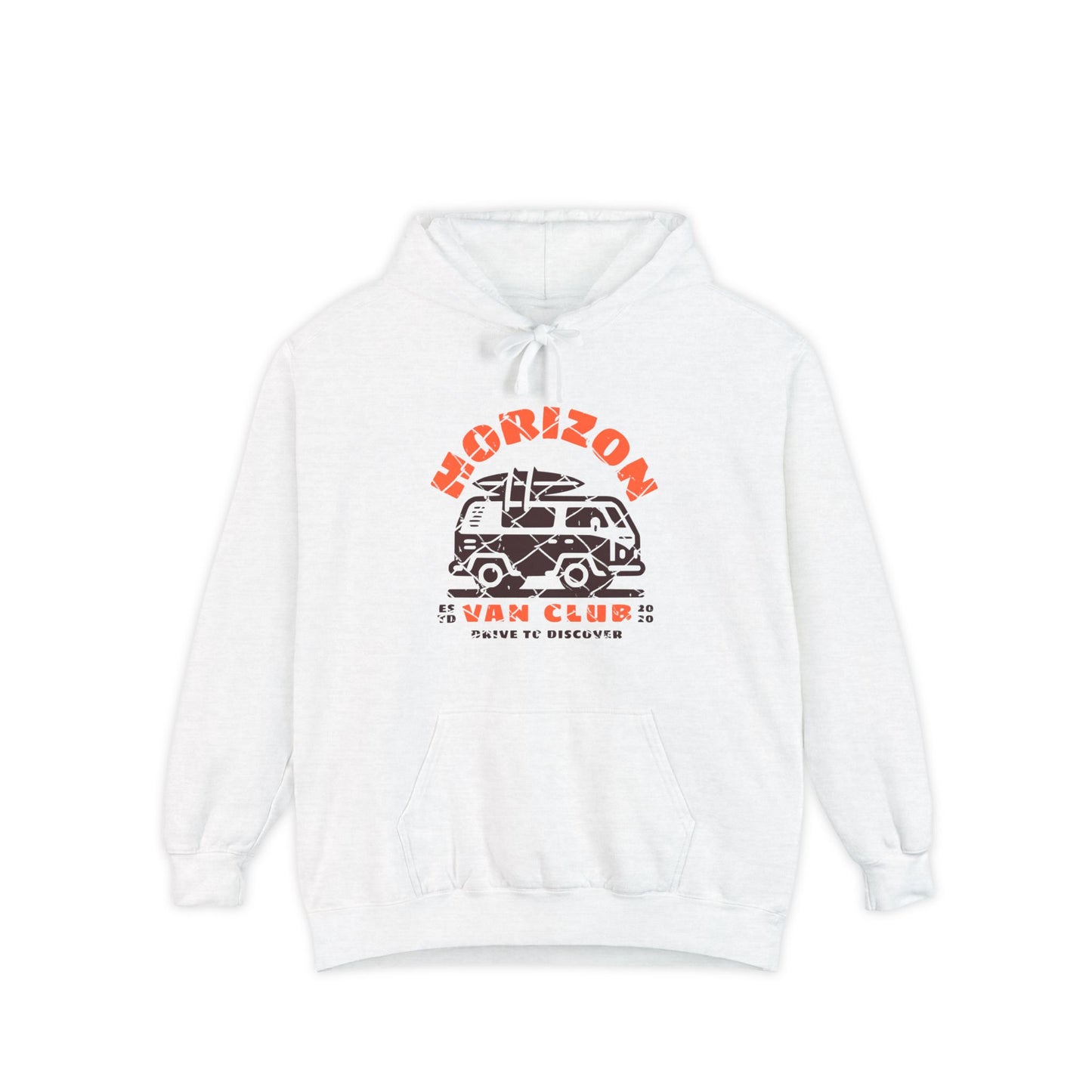 Horizon Van Beach Club Unisex Hoodie - Cozy Citrus Style, Summer Vibes, Gift for Friends, Casual Wear, Eco-Friendly Fashion