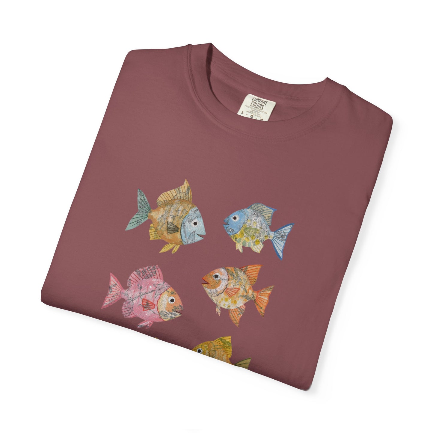 Coral Reef Fish At Play, T-shirt for Ocean Lovers, 100% Ring-Spun Garment-Dyed Cotton