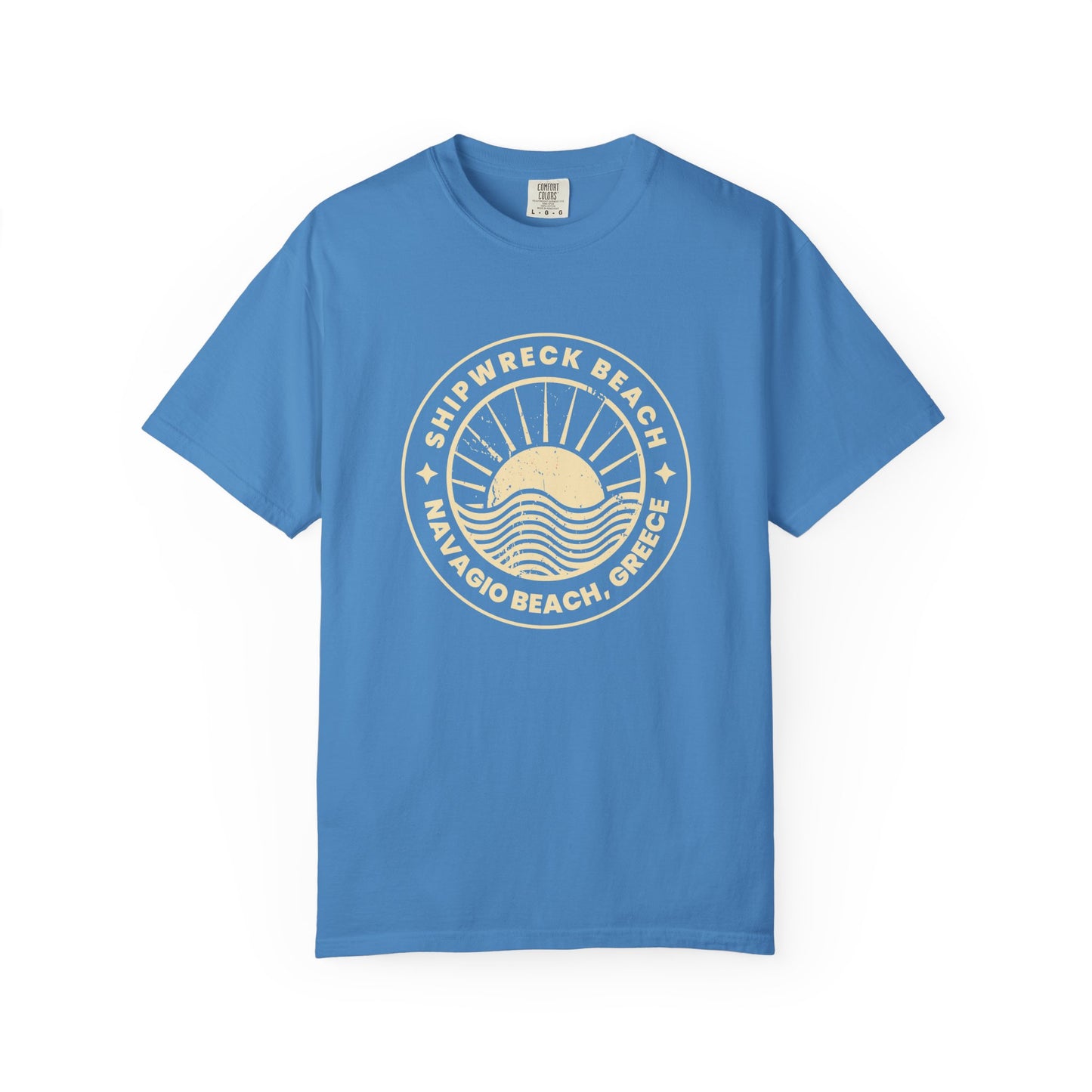 Shipwrecked Garment-Dyed T-Shirt with Retro Beach Design, Casual Beachwear, Gift for Travelers, Summer Vibes, Easygoing Style