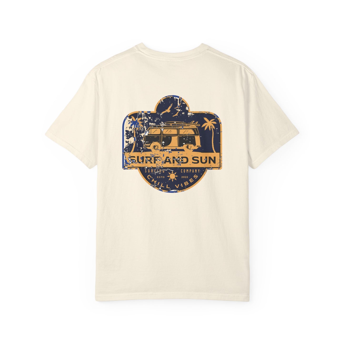 Surf and Sun Graphic T-Shirt, Chill Vibes Tee, Unisex Summer Apparel, Beach Lover Gift, Vacation Essentials