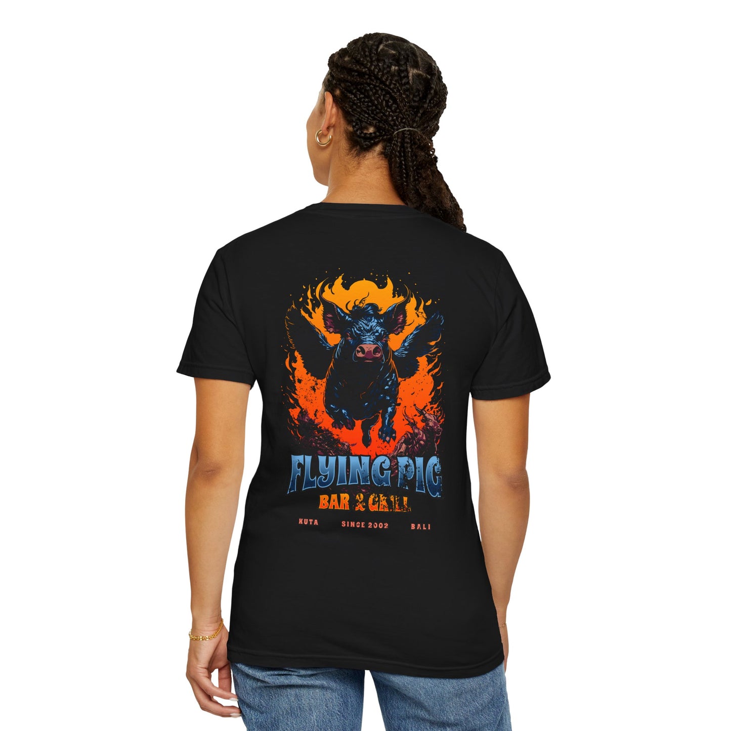 Flying Pig Graphic Tee - Unisex Garment-Dyed T-shirt, Fun Apparel, Casual Wear, Unique Gift, Summer Fashion, Festival Shirt