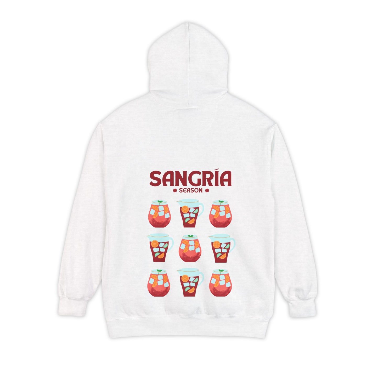 Sangria Vibes Hoodie - Chill Unisex Garment-Dyed Sweatshirt, Perfect for Parties, Festivals, Summer Celebrations, Drink Lovers, Cozy Apparel