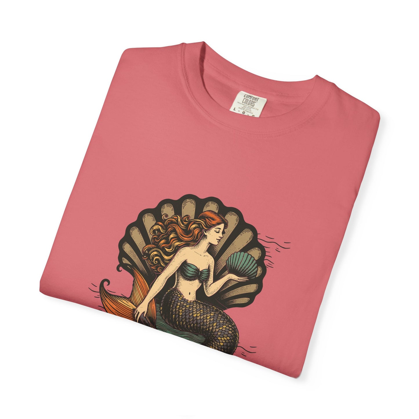 Mermaid T-Shirt, Summer Tee, Gift for Beach Lovers, Vintage Style, Unisex Casual Wear, Ocean Vibe Clothing, Eco-Friendly Fashion