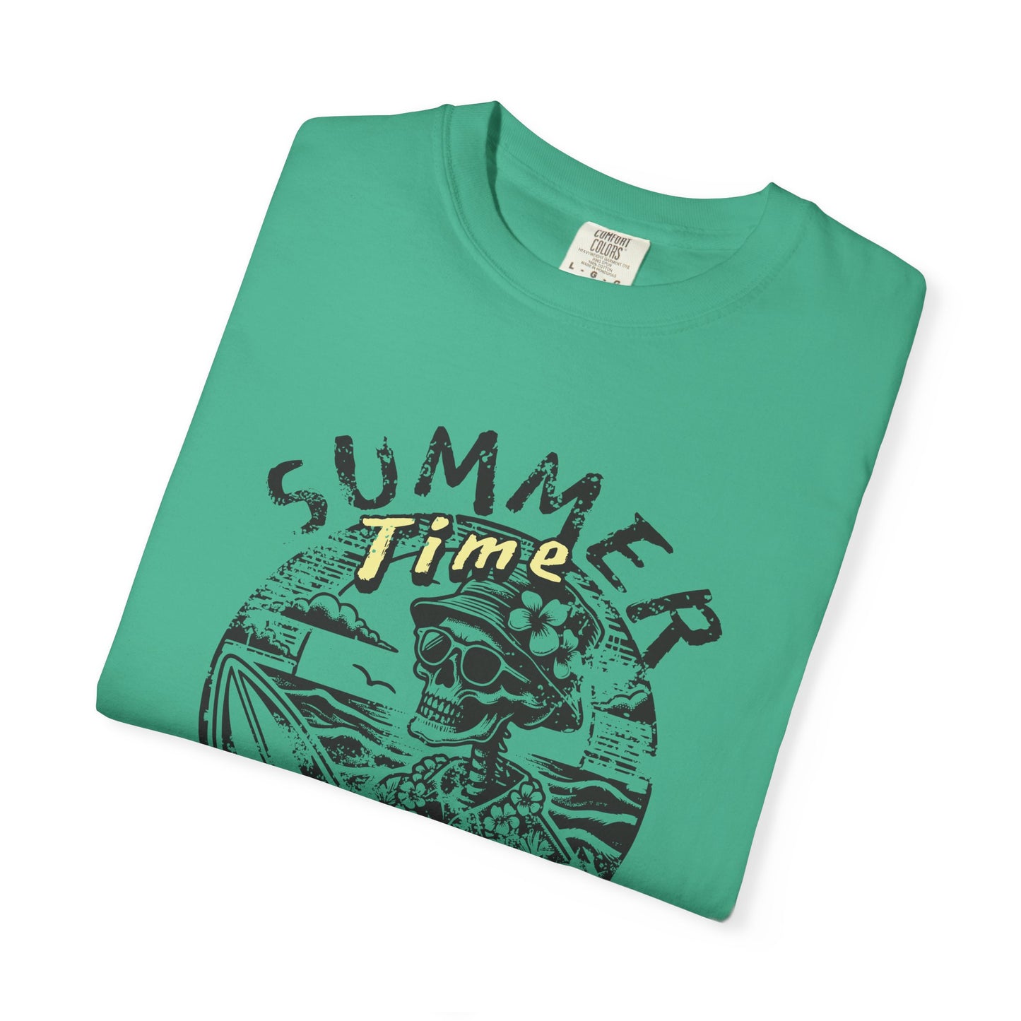Summer Time SPF 69 Vibe T-shirt with Skeleton Graphic, Casual Tee, Beach Wear, Summer Clothes, Gift for Friends, Cool Shirt
