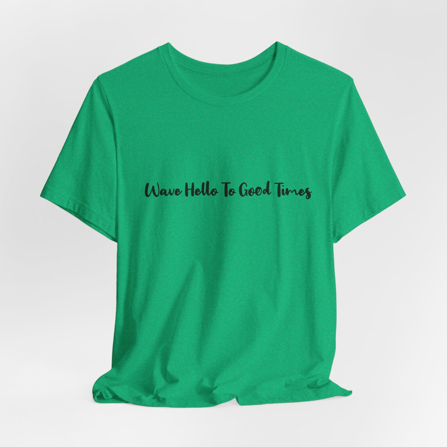 Wave Hello To Good Times Beachwear Tee, Gift for Travelers, Vacation Outfit, Trending Store, Summer T-Shirt, Comfy T-Shirt, Cool Tee
