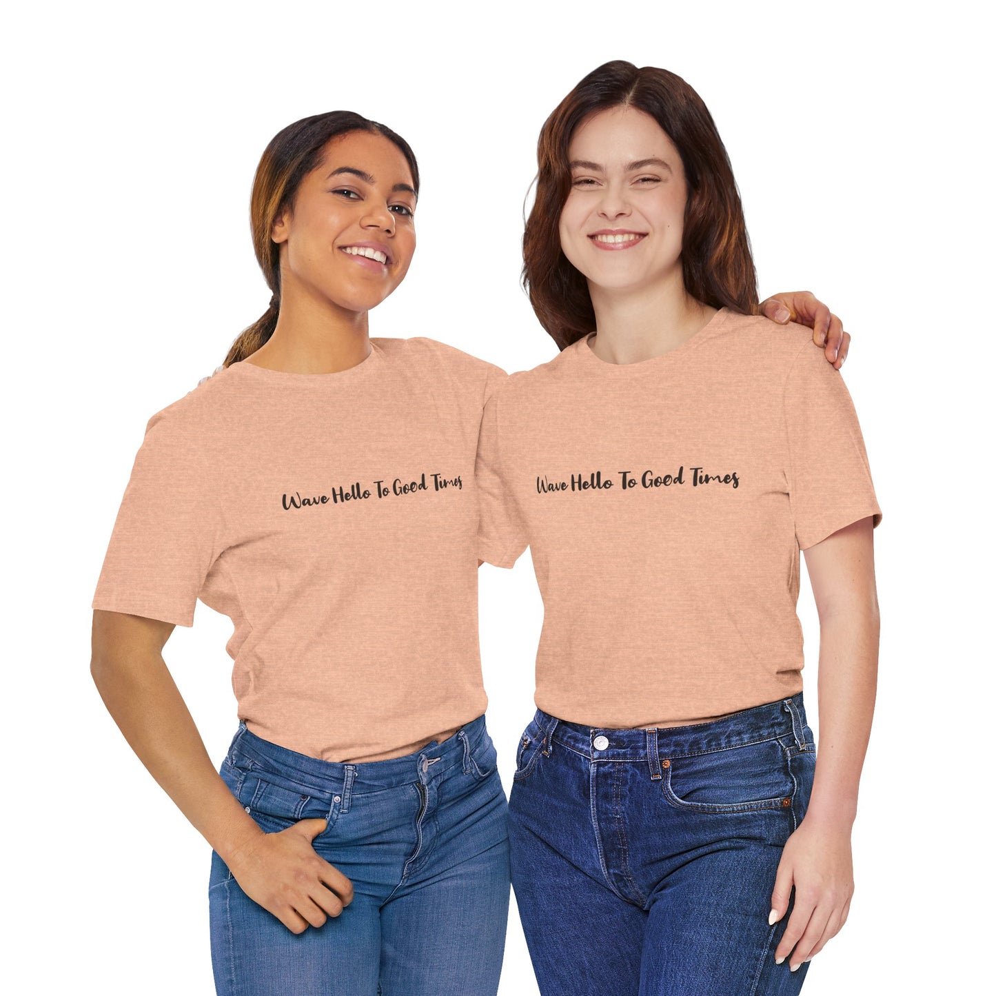 Wave Hello To Good Times Beachwear Tee, Gift for Travelers, Vacation Outfit, Trending Store, Summer T-Shirt, Comfy T-Shirt, Cool Tee