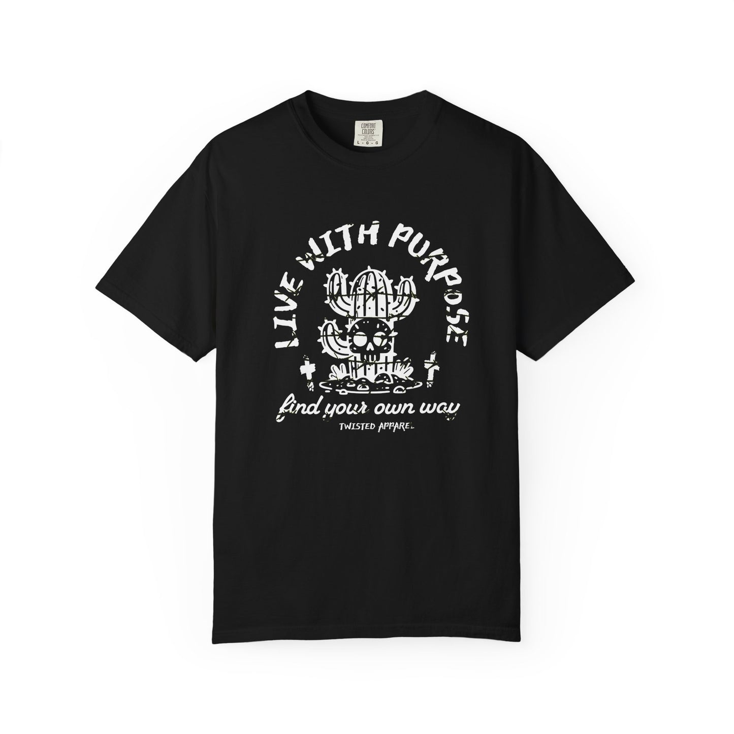 Live With Purpose T-Shirt, Motivational Tee, Unisex Shirt, Casual Wear, Gift for Him/Her, Statement Clothing, Everyday Wear