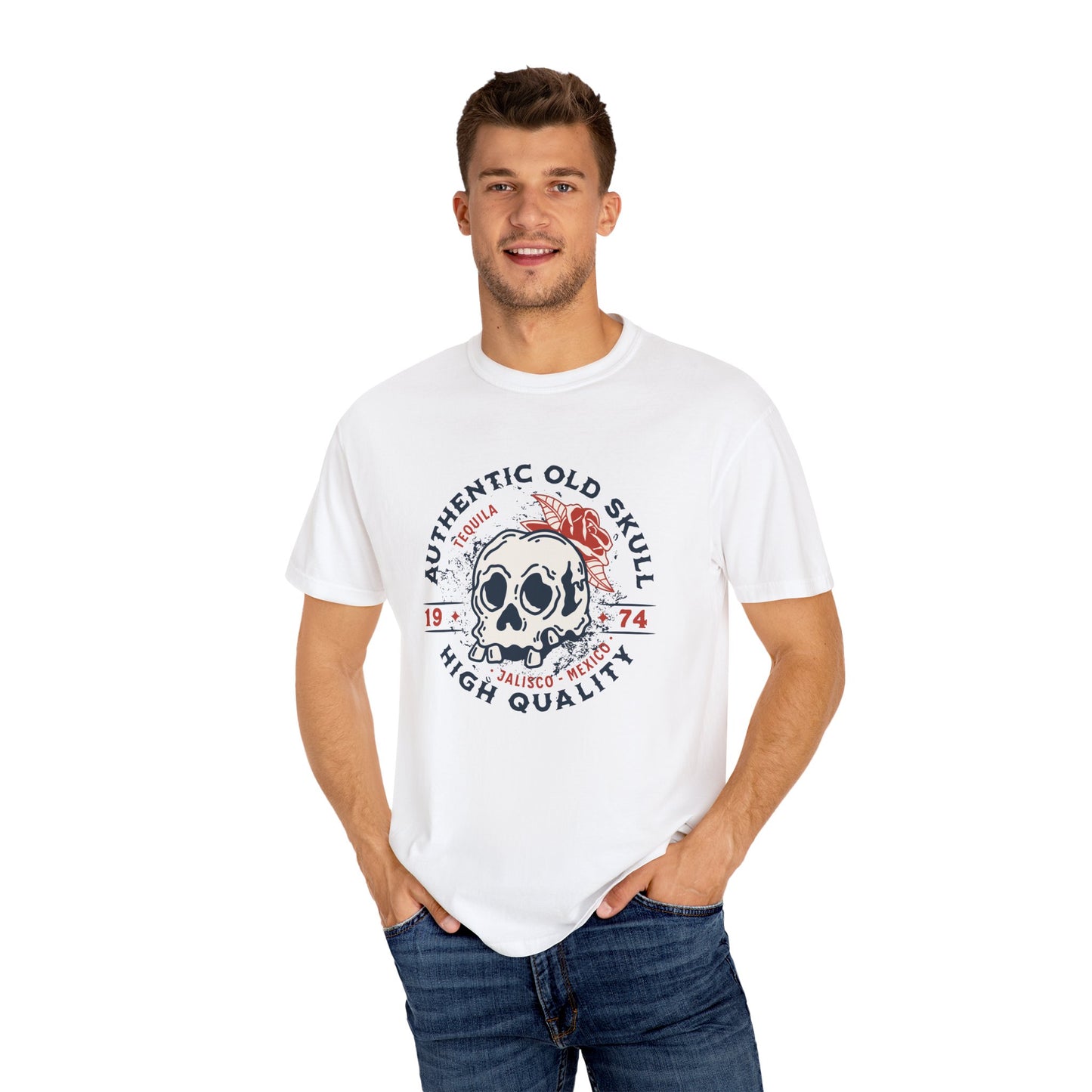 Skull Tequila T-Shirt, Vintage Fashion Tee, Unisex Summer Shirt, Casual Wear Gift, Cool Style for Occasions