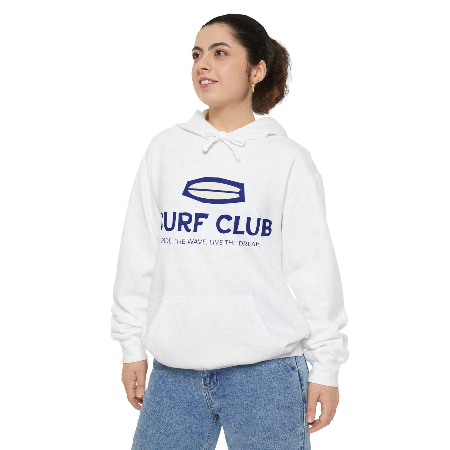 Surf Club Unisex Garment-Dyed Hoodie | Relaxed Fit, Beach Vibes, Casual Wear, Perfect Gift for Surfers, Summer Essential