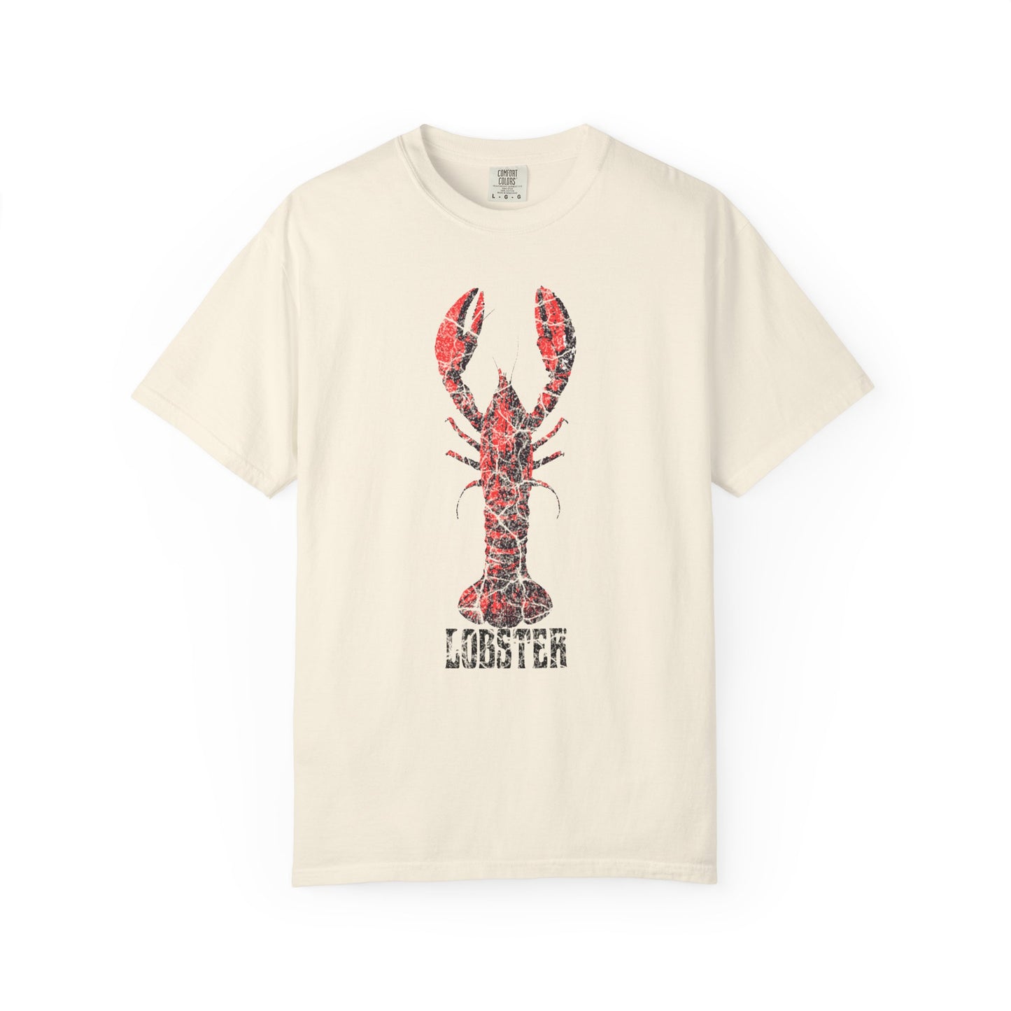 Big Red Lobster Graphic T-Shirt, 100% Ring-Spun Garment-Dyed Cotton
