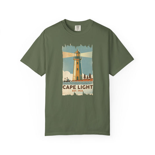 Cape Light Lighthouse Retro Graphic T-Shirt - Vintage Summer Ocean Tee