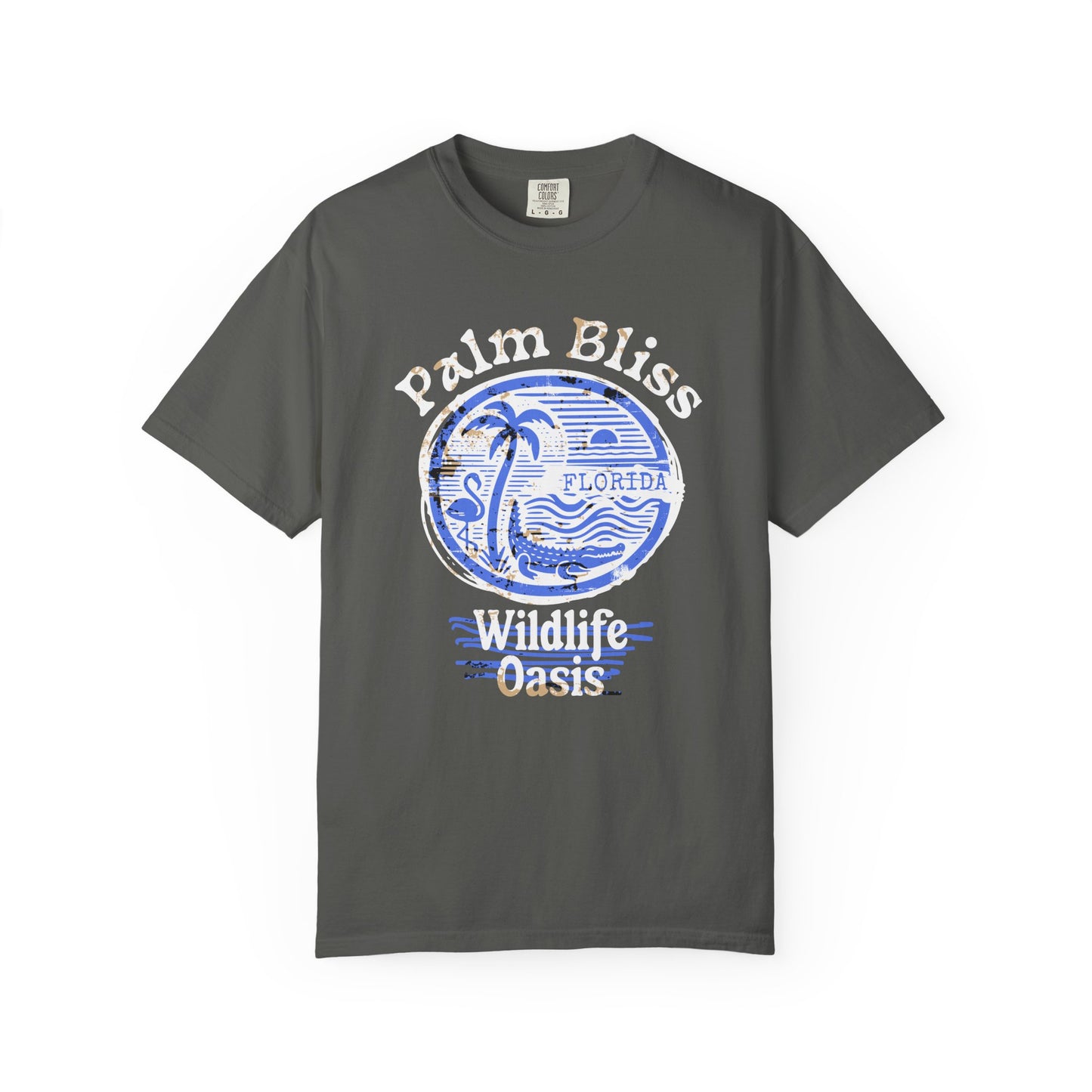 Palm Bliss Wildlife Oasis T-Shirt, Unisex Beach Shirt, Summer Vacation Tee, Gift for Ocean Lovers, Florida Apparel