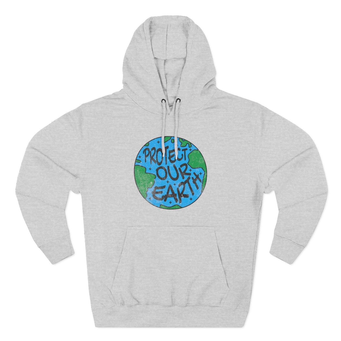 Earth Day Fleece Hoodie, Eco-Friendly Sweatshirt, Sustainable Fashion, Protect Our Earth, Gift for Nature Lovers