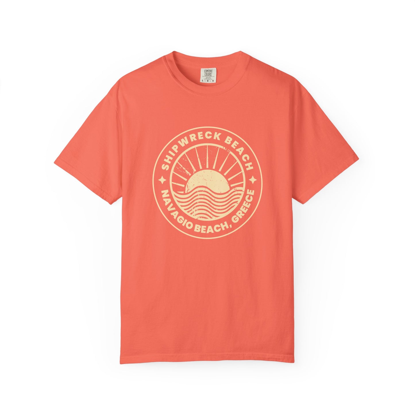 Shipwrecked Garment-Dyed T-Shirt with Retro Beach Design, Casual Beachwear, Gift for Travelers, Summer Vibes, Easygoing Style