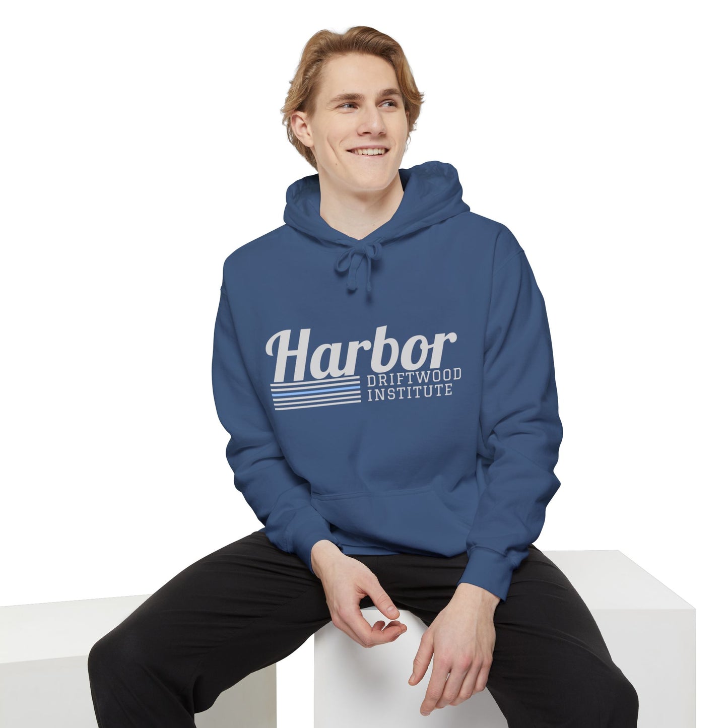 Driftwood Harbor, Cozy Garment-Dyed Hoodie for Relaxed Vibes | Perfect for Gift Giving, Casual Wear, Outdoor Adventures, and Coastal Living