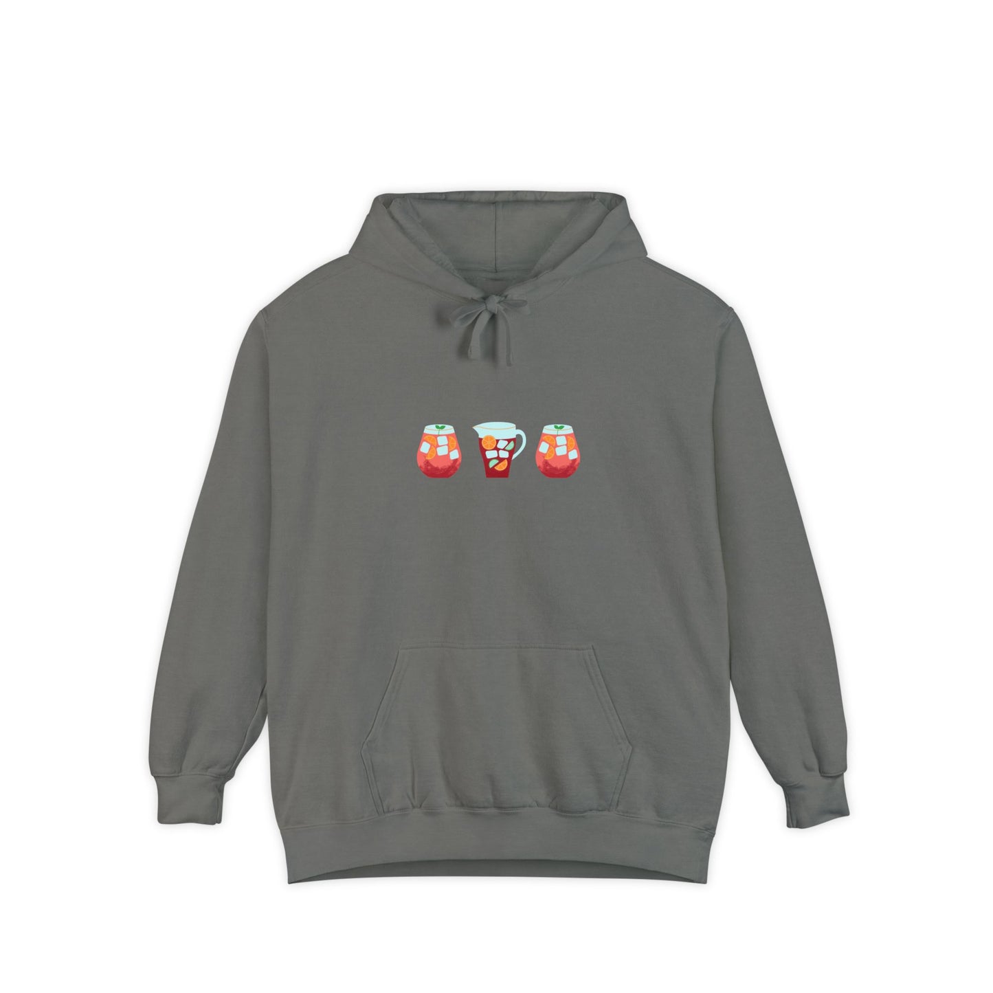 Sangria Vibes Hoodie - Chill Unisex Garment-Dyed Sweatshirt, Perfect for Parties, Festivals, Summer Celebrations, Drink Lovers, Cozy Apparel